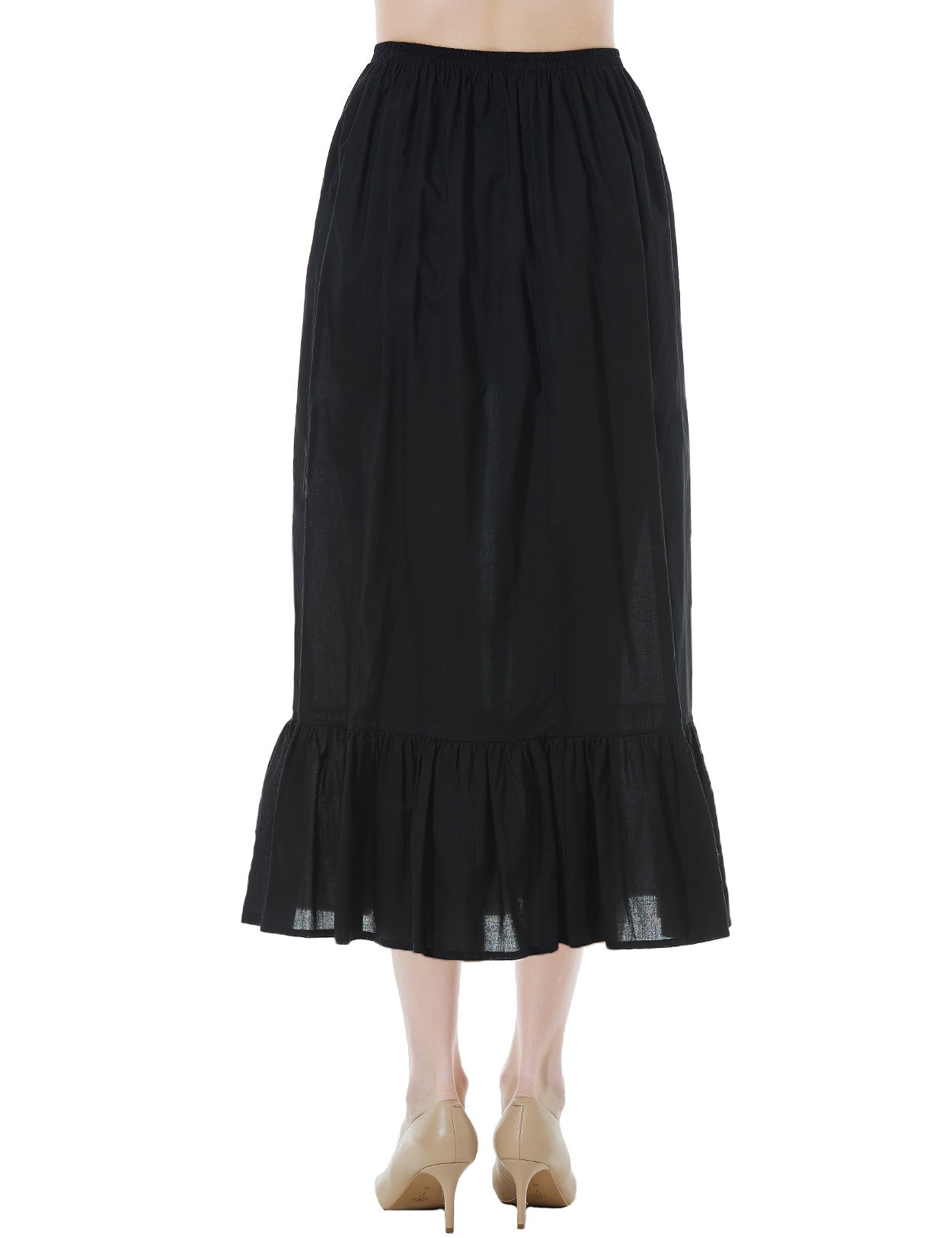 Vintage Cotton Half Slip - Underskirt for Dresses, Comfortable & Breathable (Ivory/Beige/White/Black)