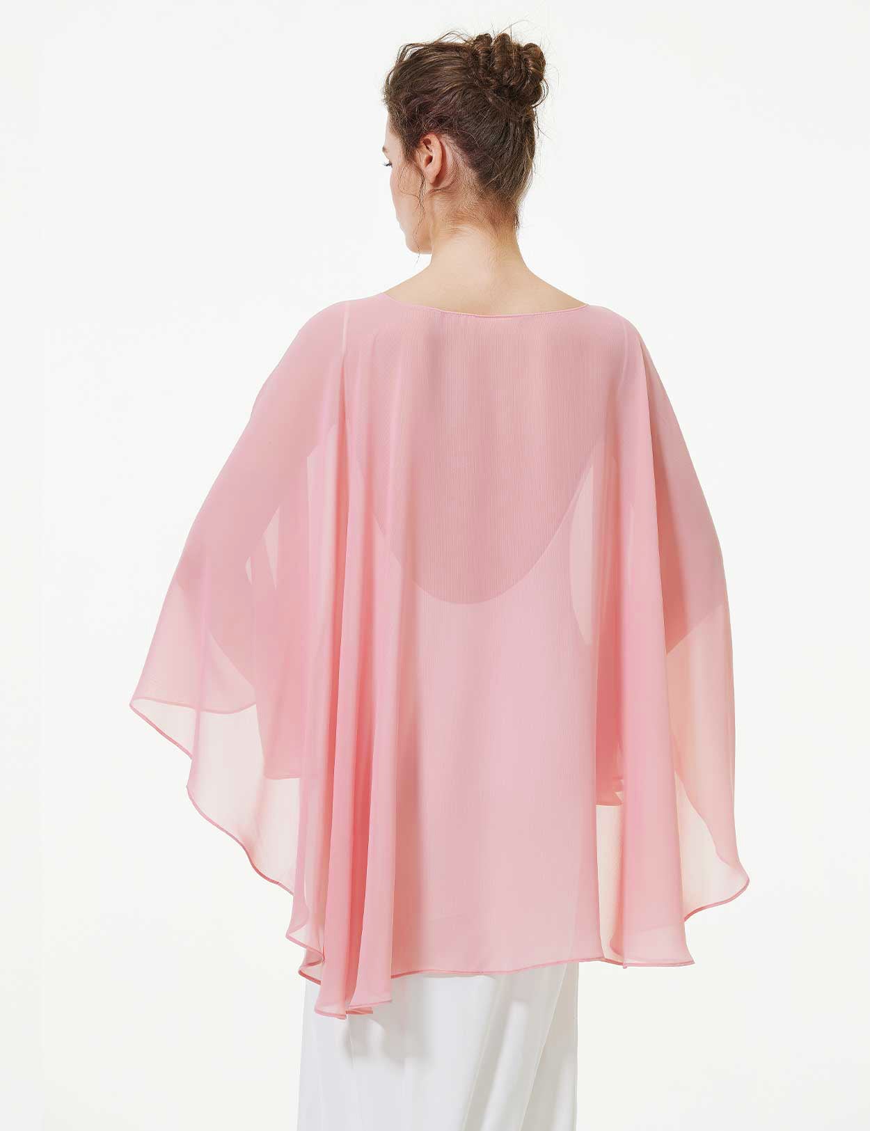 Cape en mousseline pour femme | Étole transparente et châle de soirée pour mariage d'automne