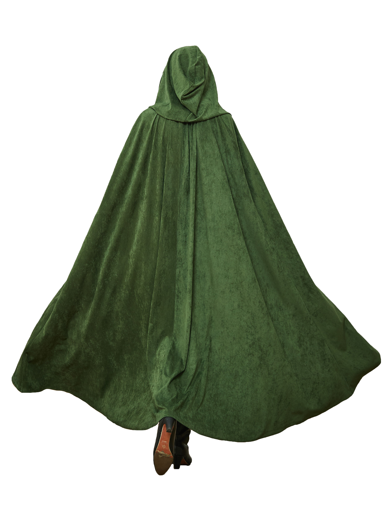 Cape à capuche médiévale pour Halloween, cosplay, cape en daim