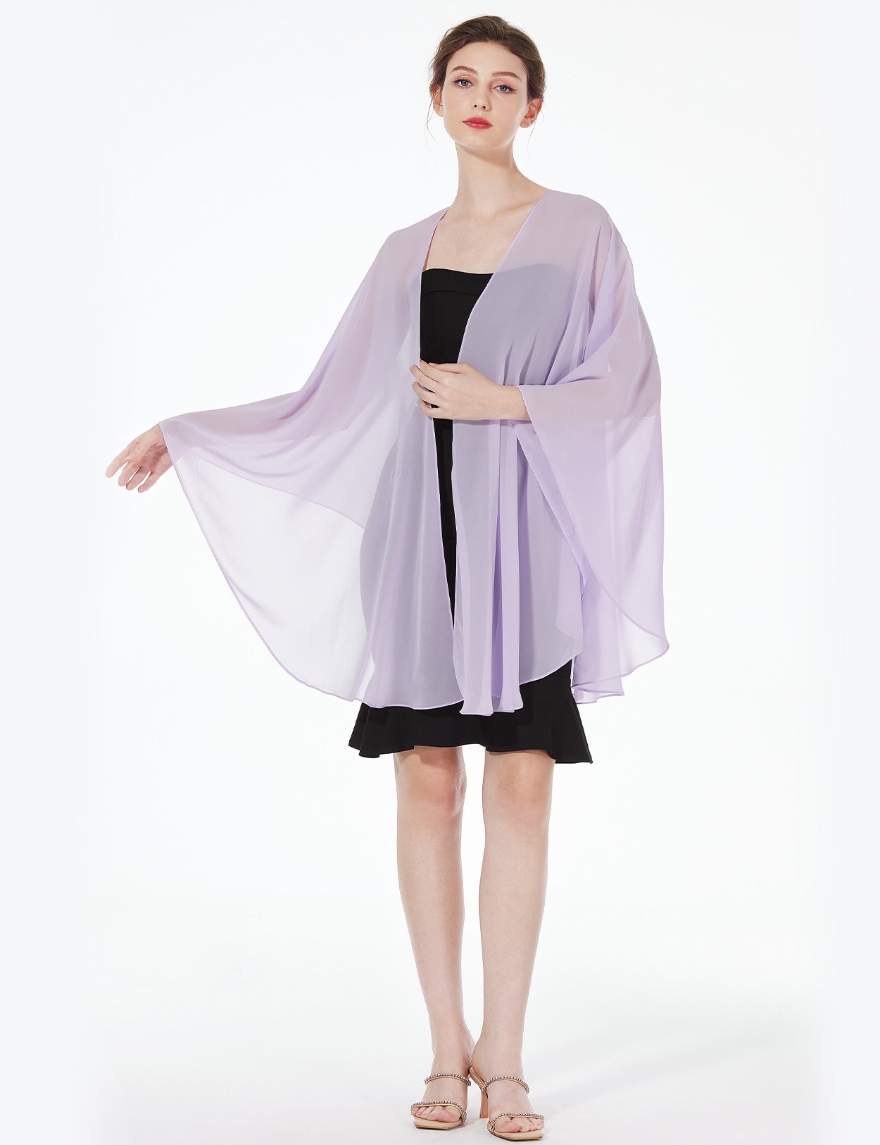 Elegant Chiffon Wedding Shawl - Bridal Evening Scarf Wrap