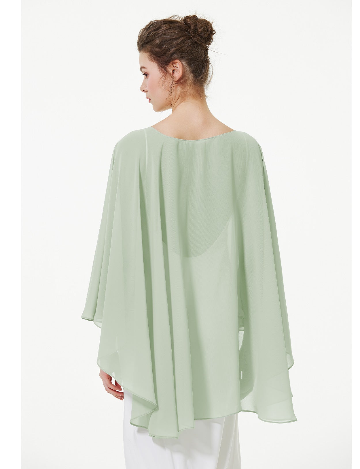 Cape en mousseline pour femme | Étole transparente et châle de soirée pour mariage d'automne