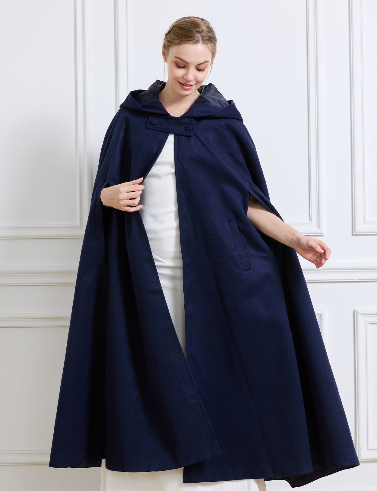 Eleganter Kapuzenumhang für Damen – Hochzeits- und Halloween-Umhang