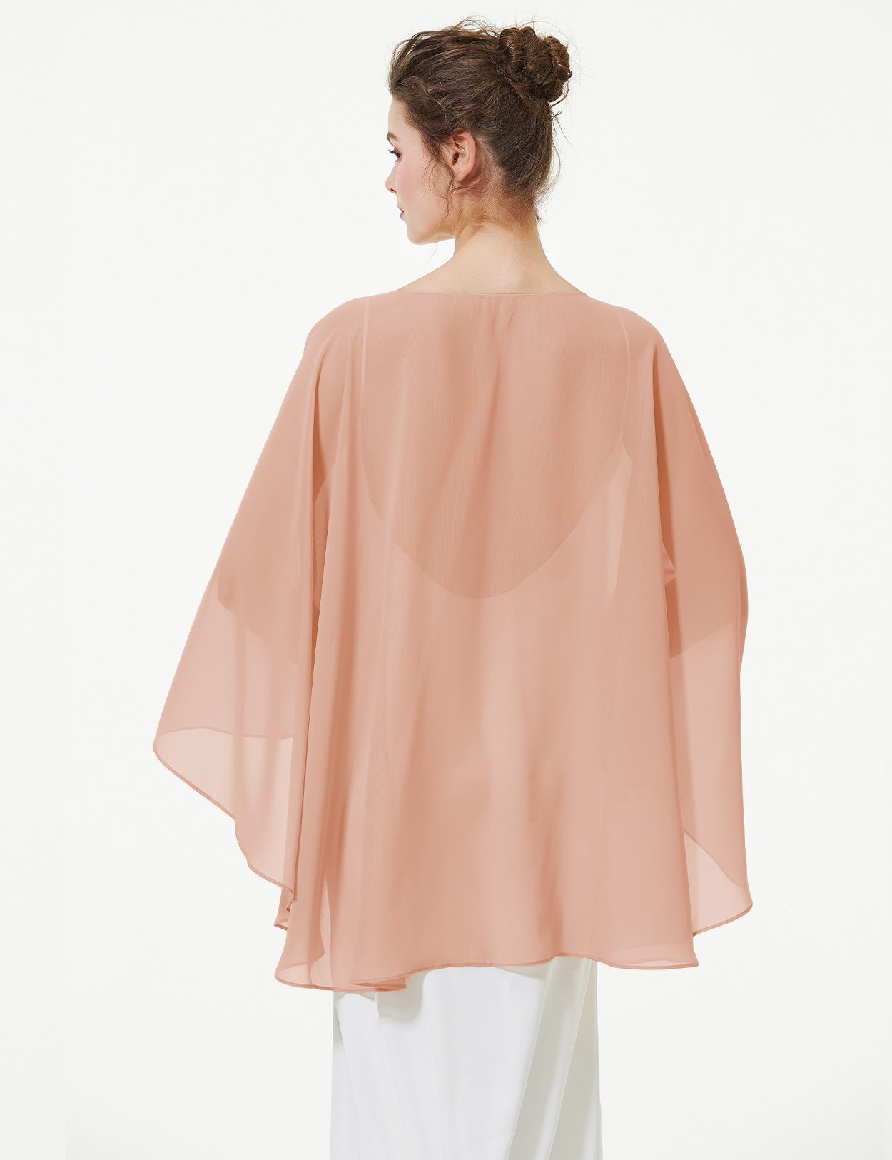 Cape en mousseline pour femme | Étole transparente et châle de soirée pour mariage d'automne