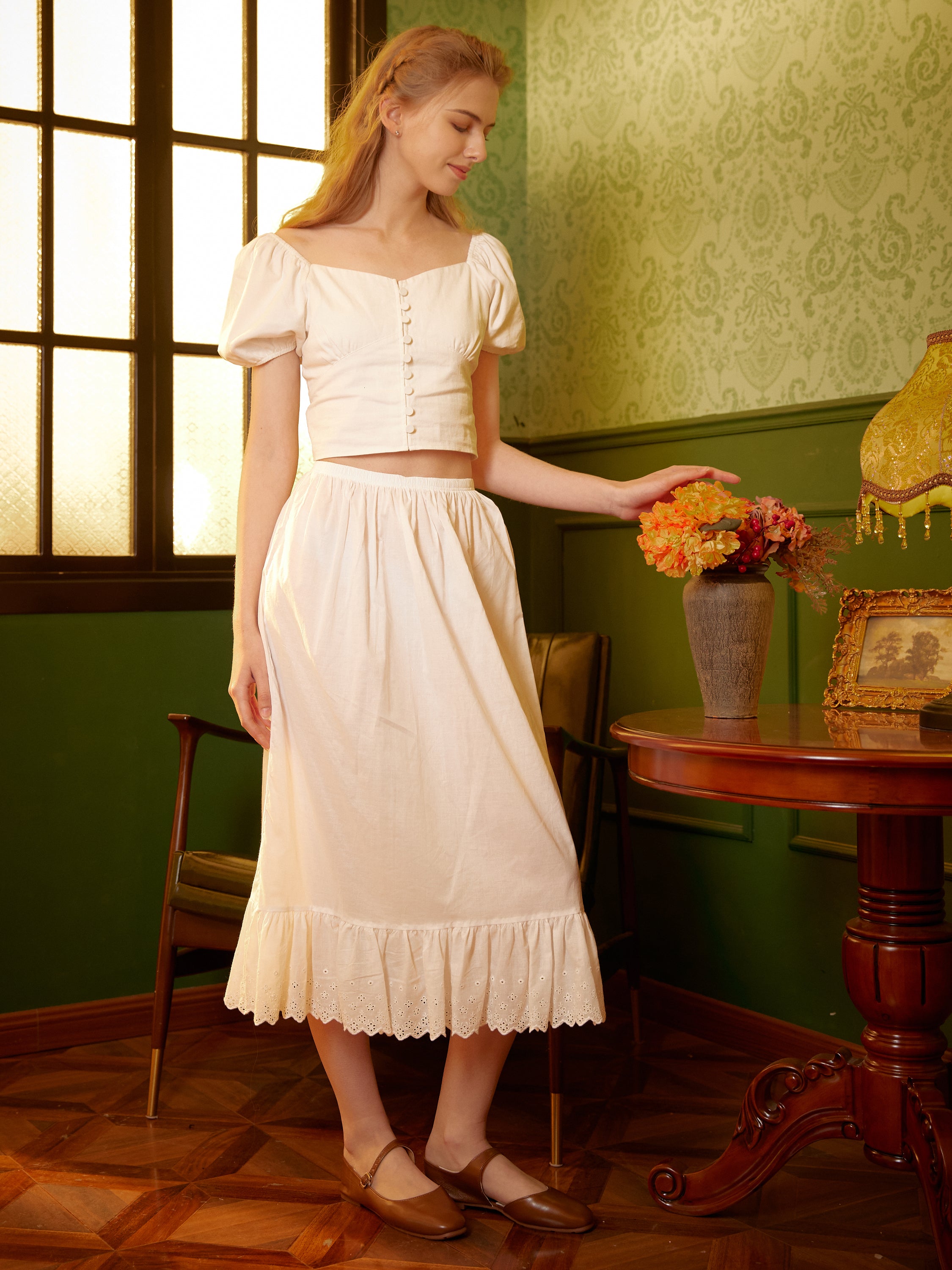 Vintage Lace Half Slip - Cotton Underskirt & Skirt Extender