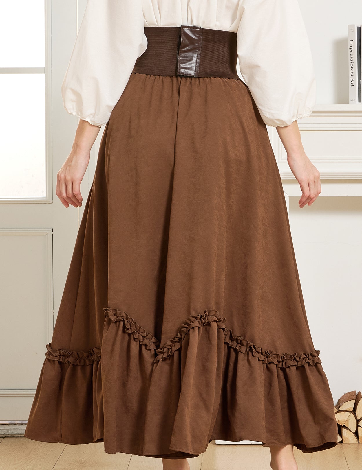 Falda larga estilo victoriano gótico steampunk, vestido medieval renacentista