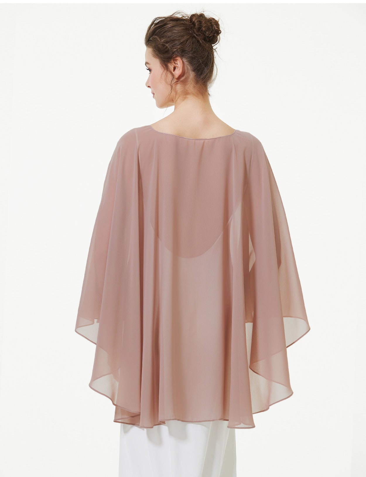 Cape en mousseline pour femme | Étole transparente et châle de soirée pour mariage d'automne