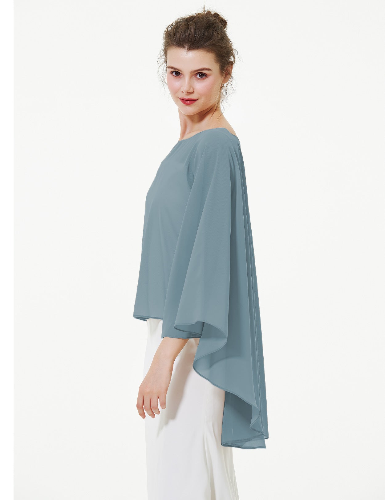 Cape en mousseline pour femme | Étole transparente et châle de soirée pour mariage d'automne