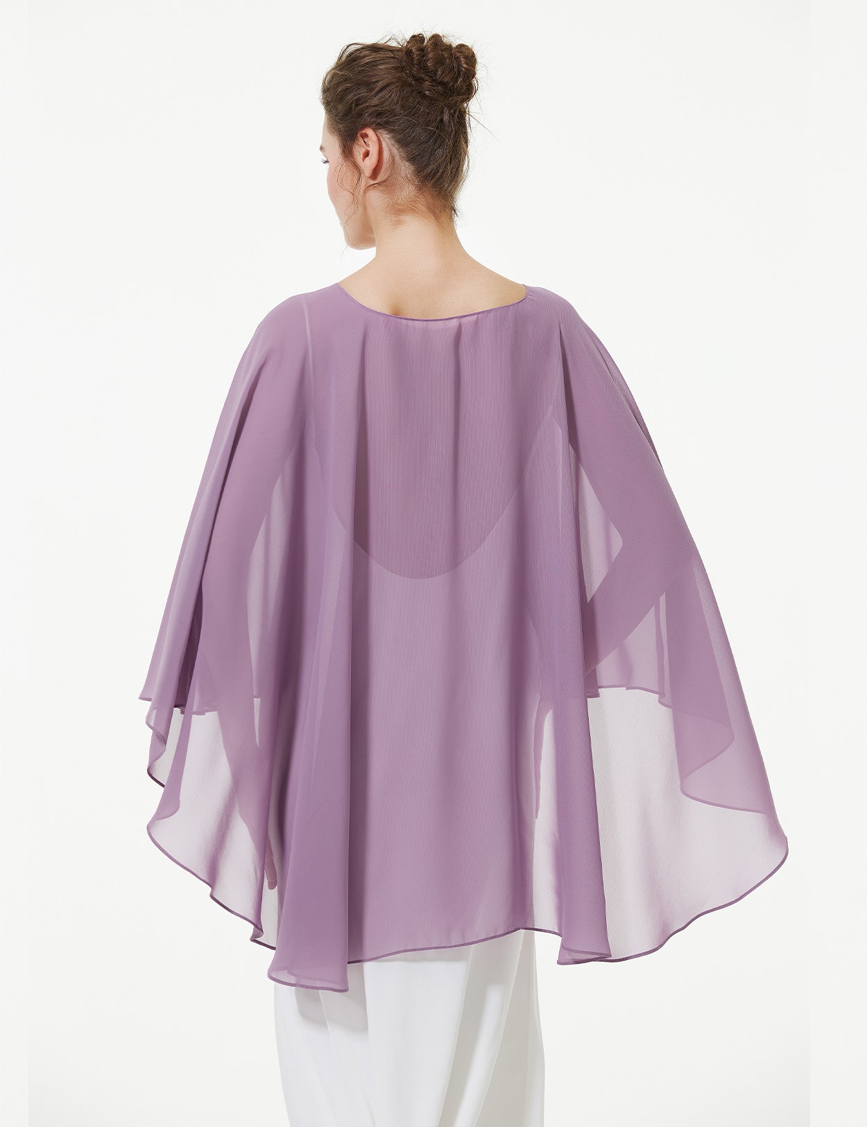 Cape en mousseline pour femme | Étole transparente et châle de soirée pour mariage d'automne