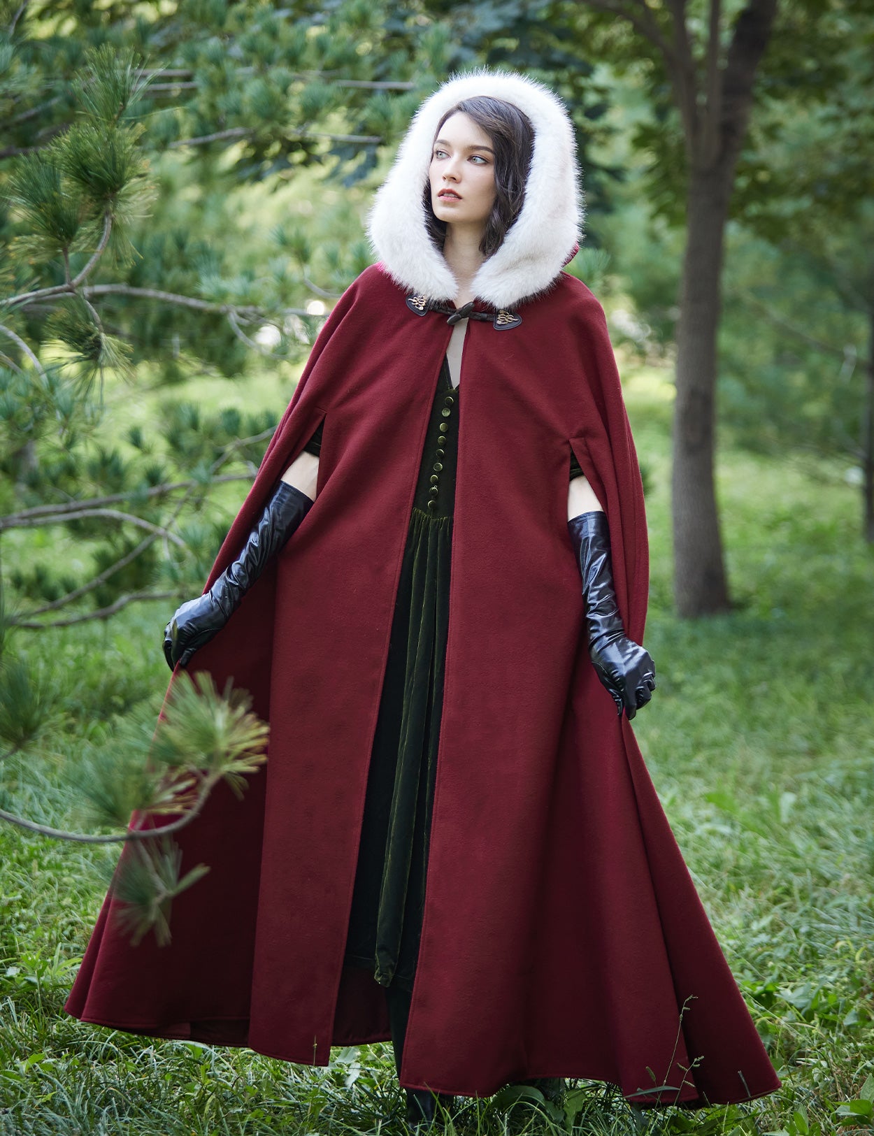Cape à capuche médiévale pour Castlecore et cosplay gothique