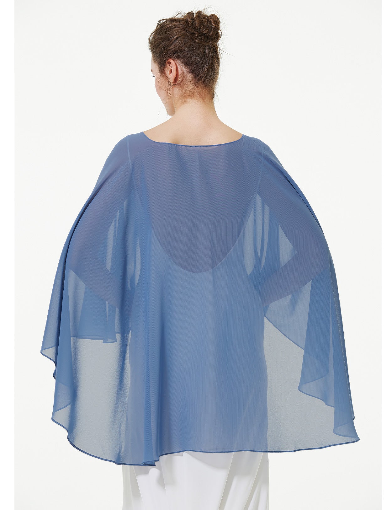 Cape en mousseline pour femme | Étole transparente et châle de soirée pour mariage d'automne