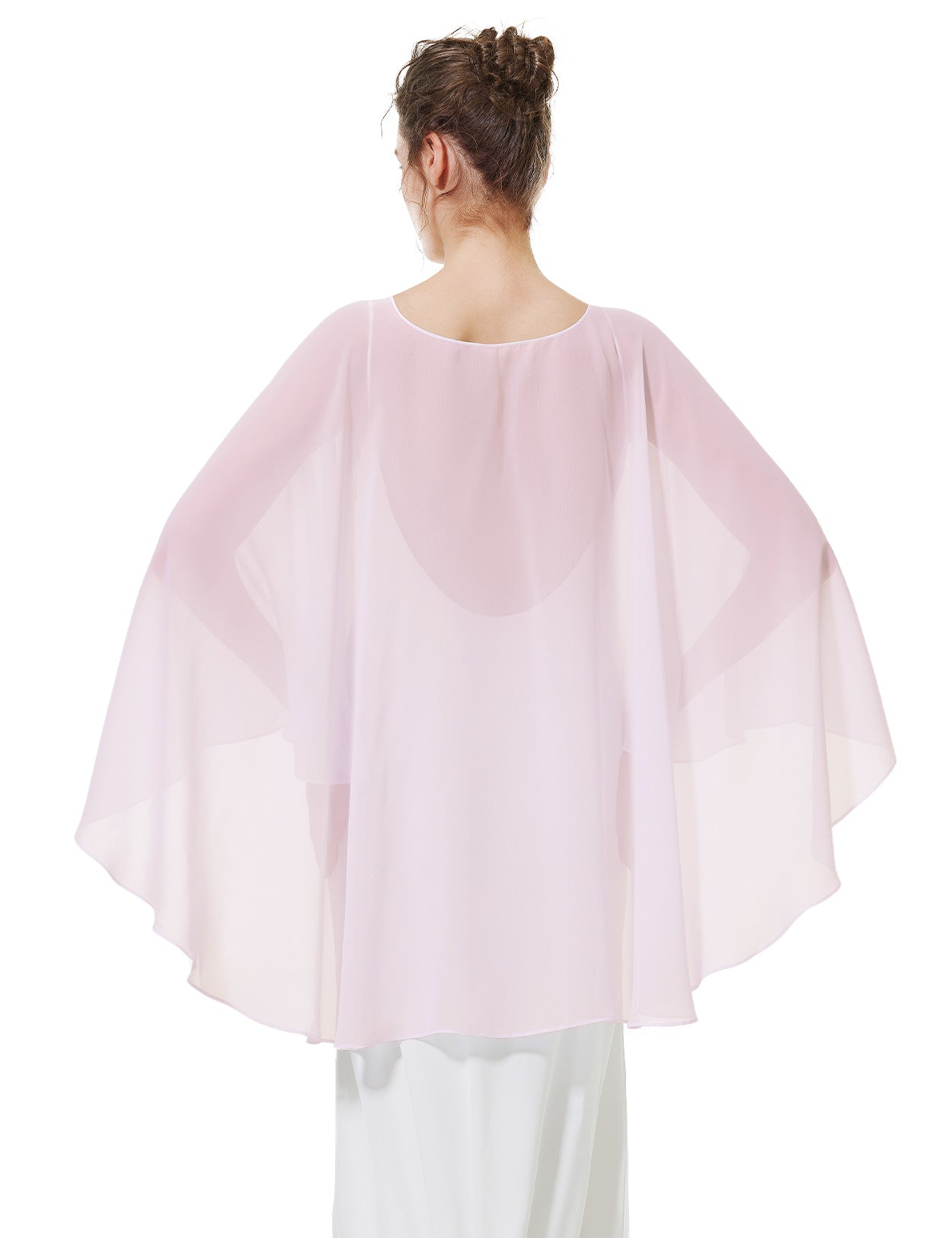 Cape en mousseline pour femme | Étole transparente et châle de soirée pour mariage d'automne