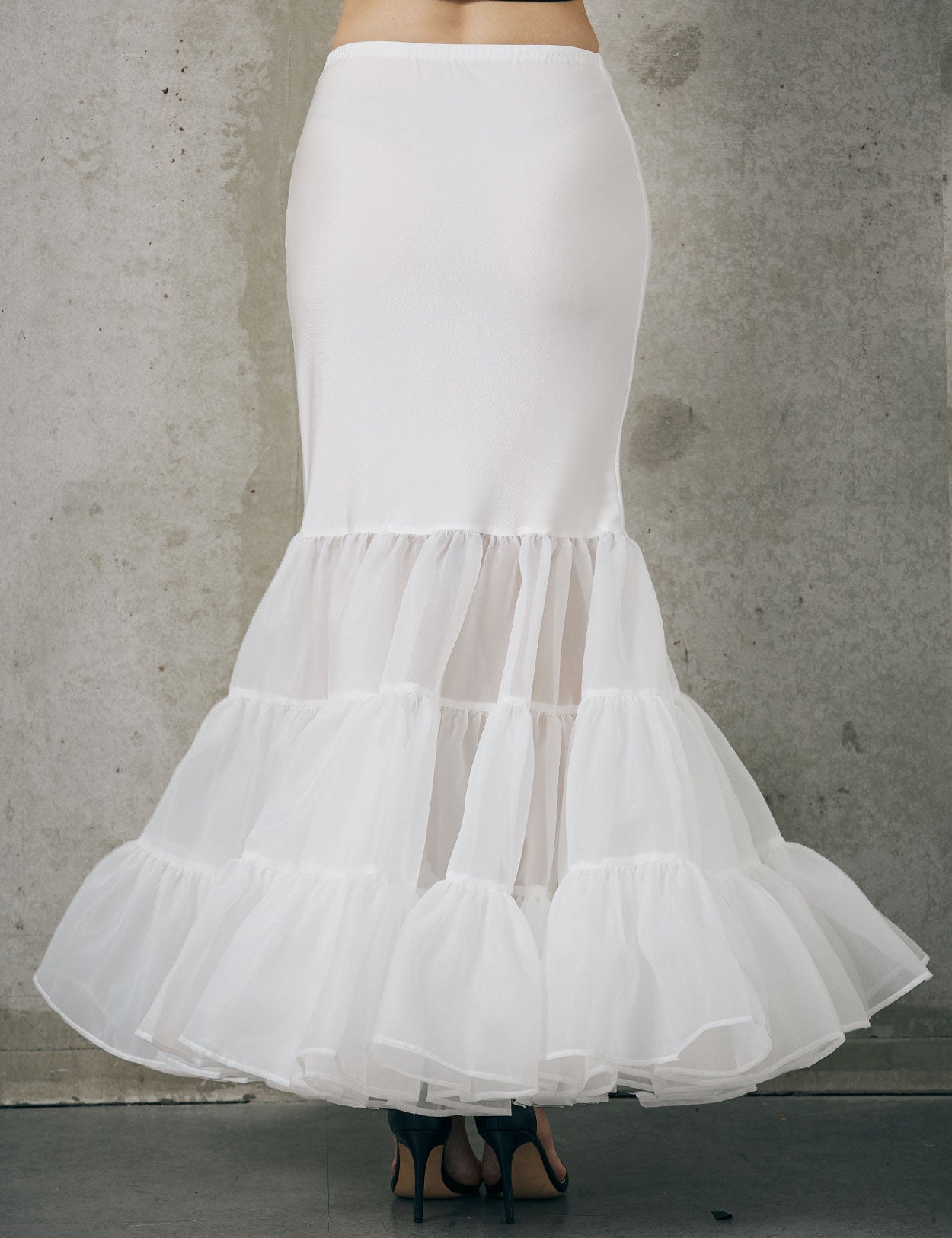 Hoopless Mermaid Petticoat Skirt - Under Dress Full Slip for Women