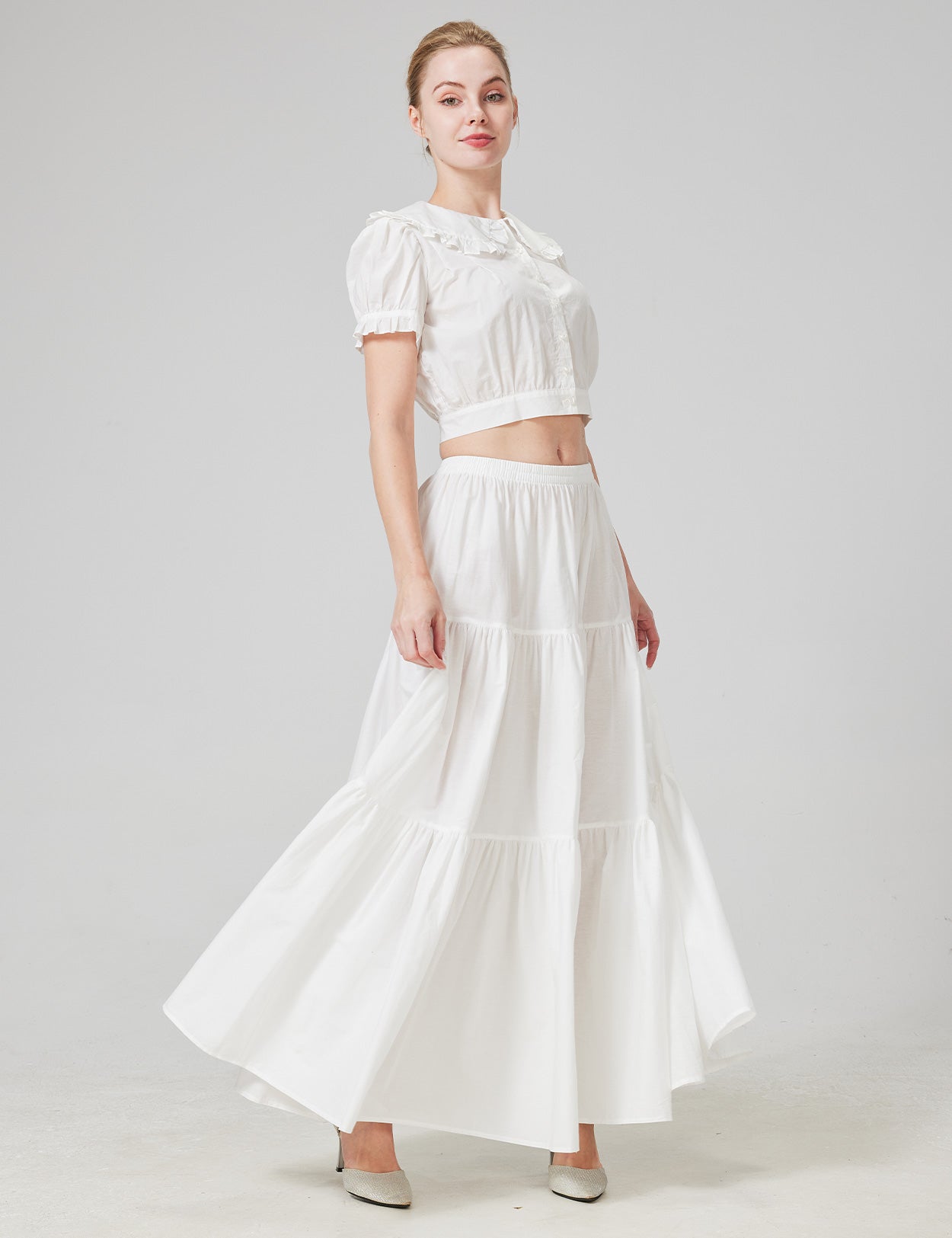 100% Cotton Renaissance Medieval Boho Maxi Skirt for Women