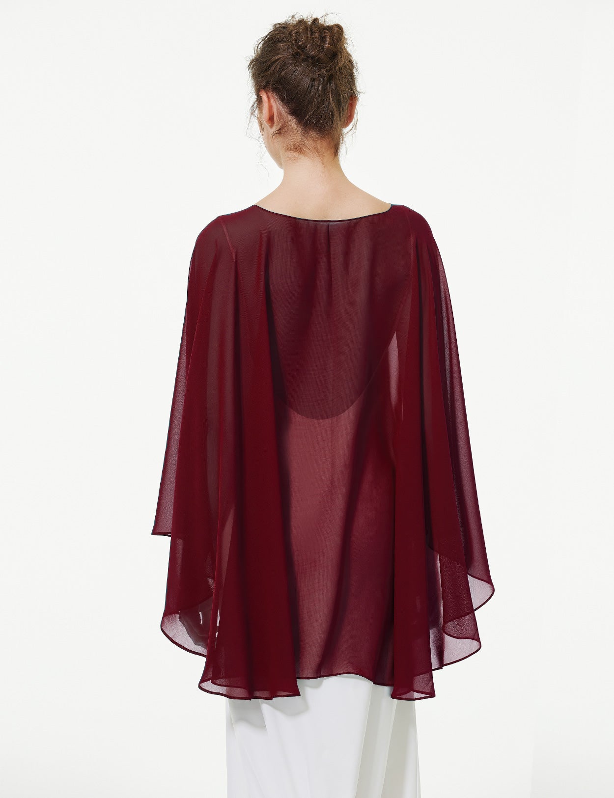 Cape en mousseline pour femme | Étole transparente et châle de soirée pour mariage d'automne
