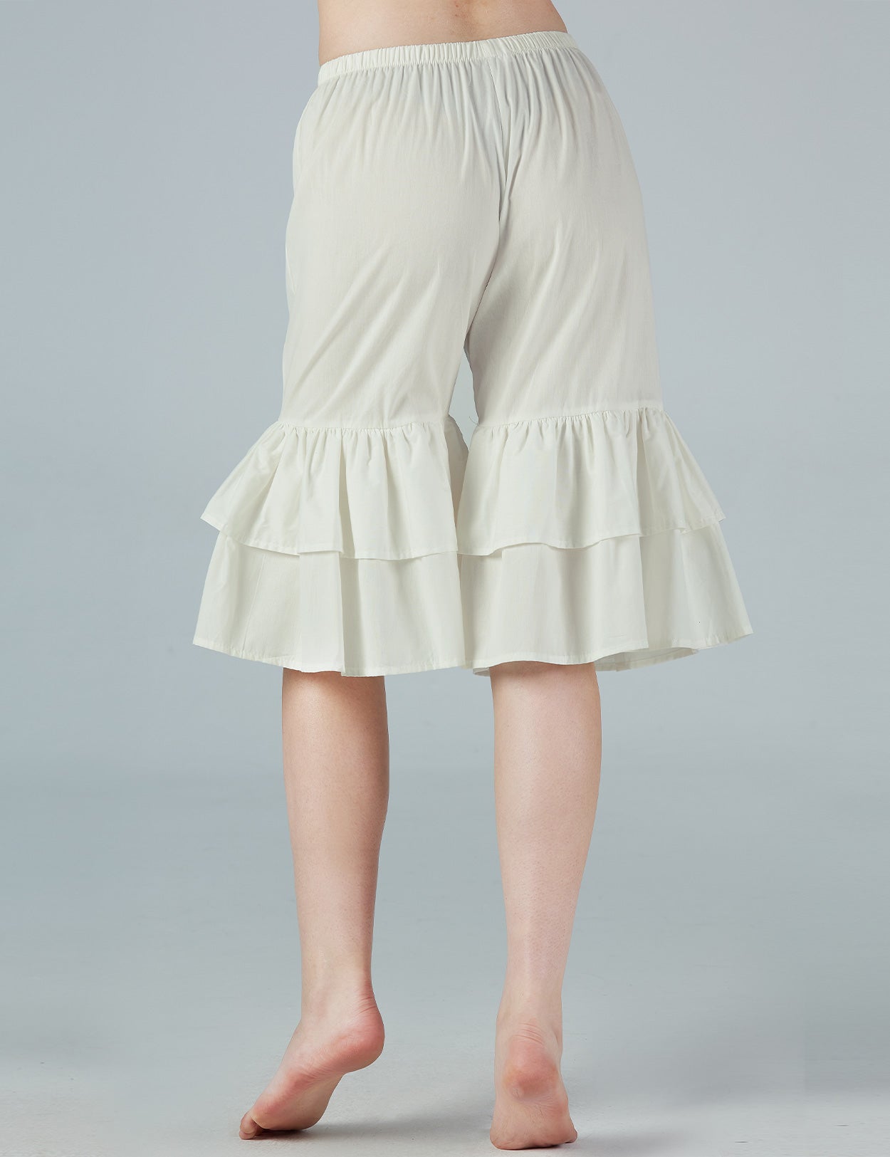Short bloomer à volants en coton - Jupon en dentelle vintage