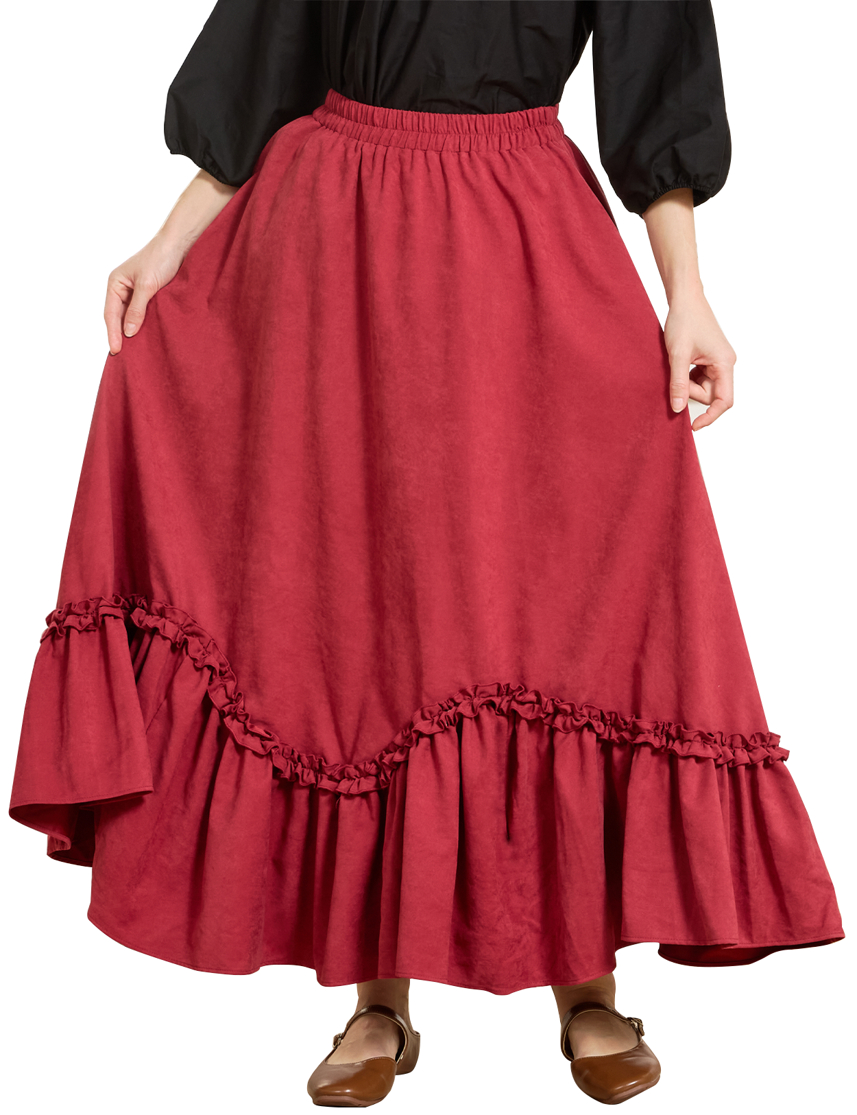 Falda larga estilo victoriano gótico steampunk, vestido medieval renacentista