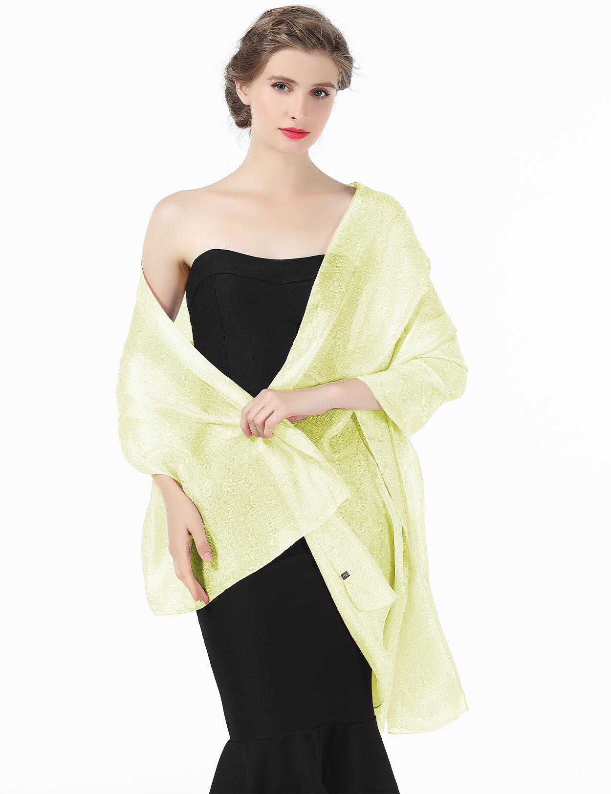 Elegant Silky Scarf for Wedding & Evening Dress, Lightweight Shawl Wrap