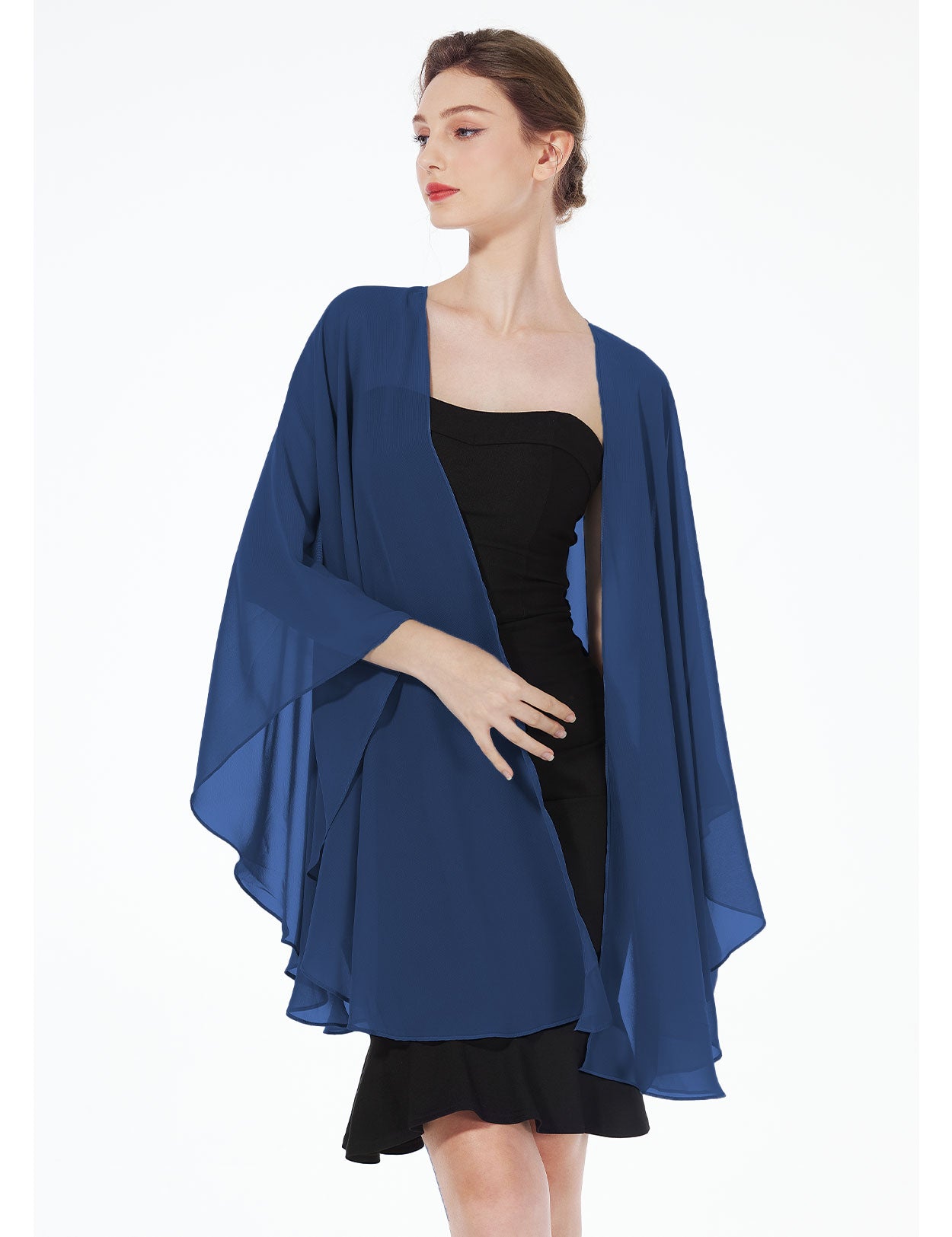 Elegant Chiffon Wedding Shawl - Bridal Evening Scarf Wrap