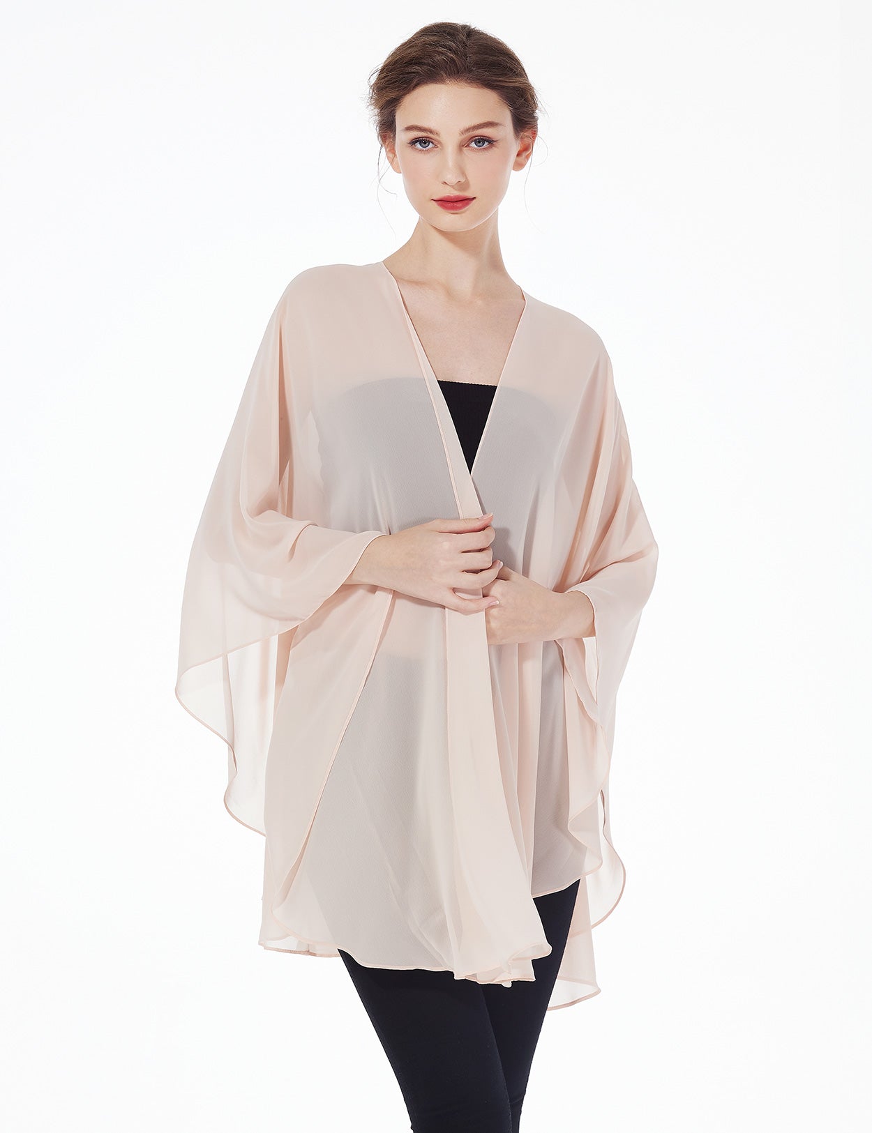 Elegant Chiffon Wedding Shawl - Bridal Evening Scarf Wrap