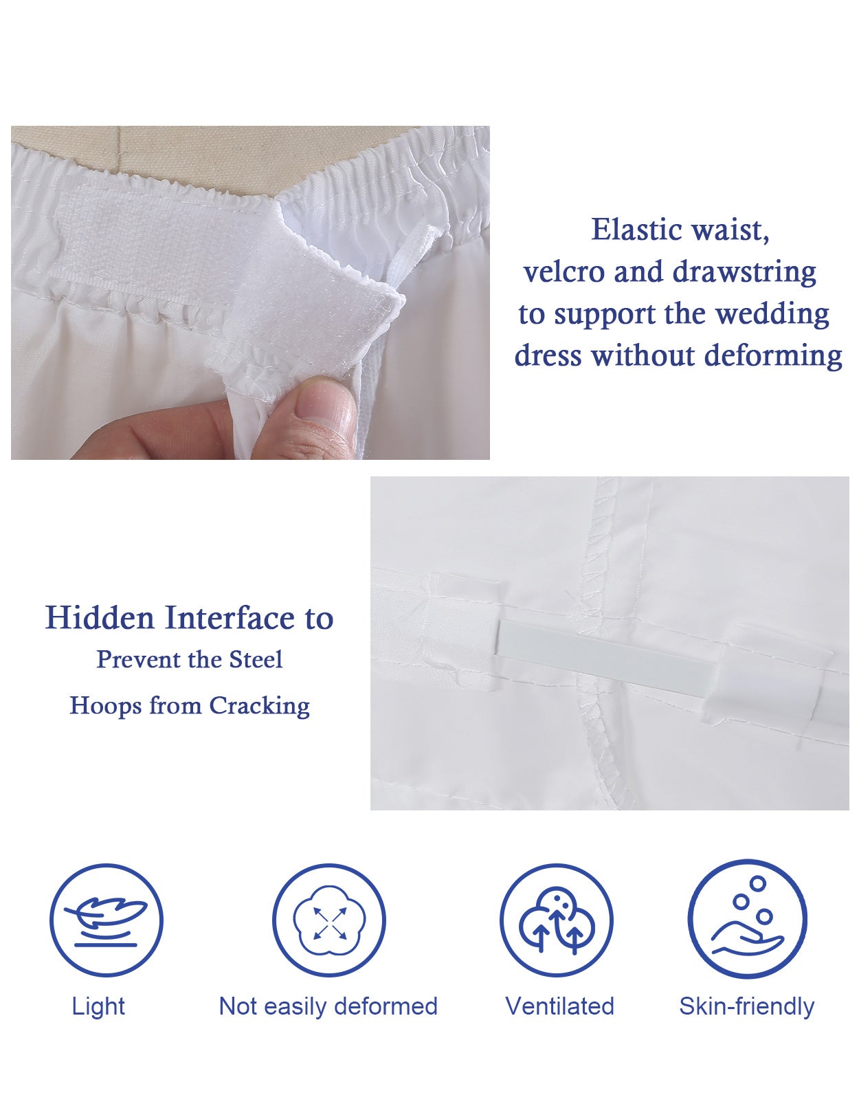 Jupon de mariage à volants pour femme