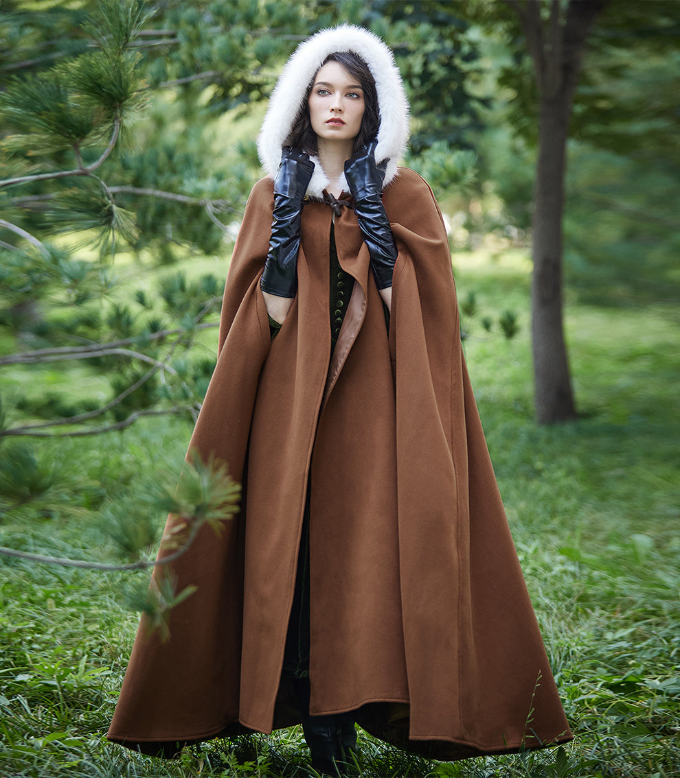 Mittelalterlicher Kapuzenumhang für Castlecore & Gothic Cosplay