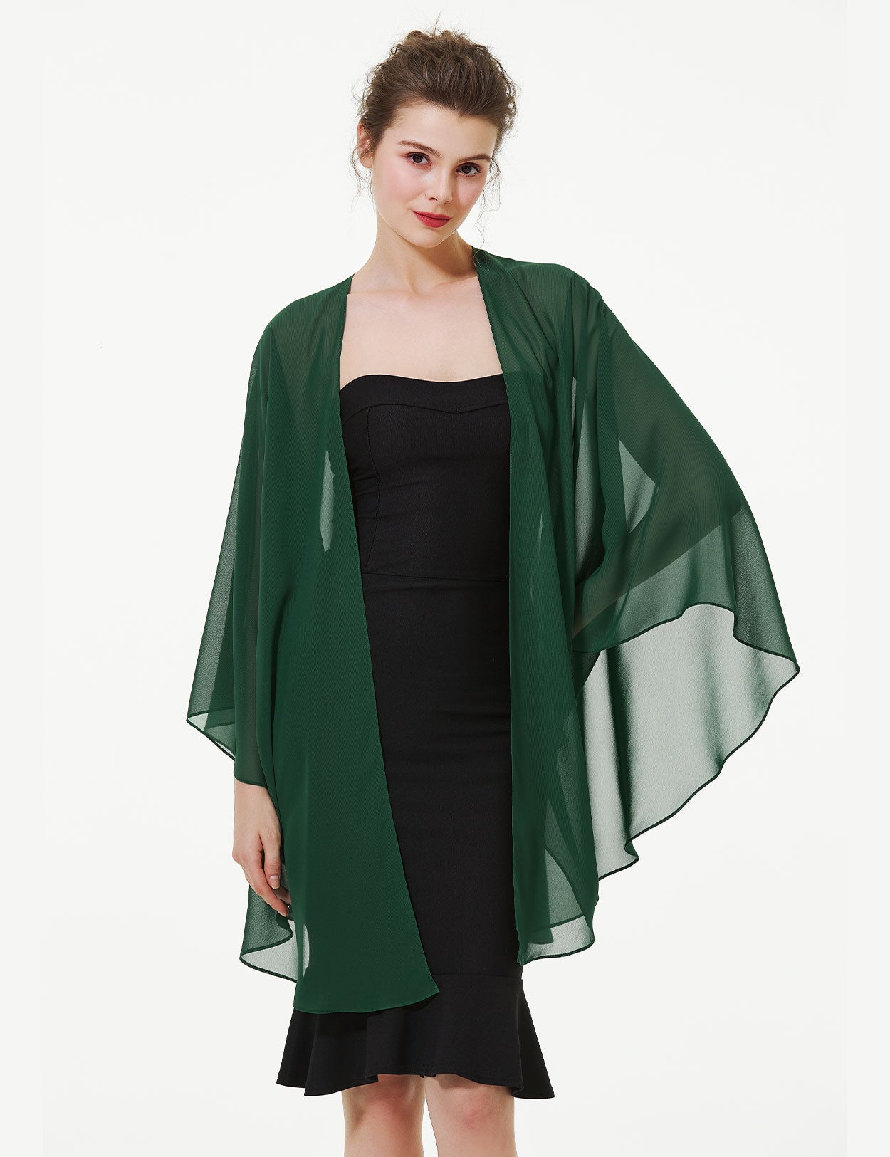 Elegant Chiffon Wedding Shawl - Bridal Evening Scarf Wrap
