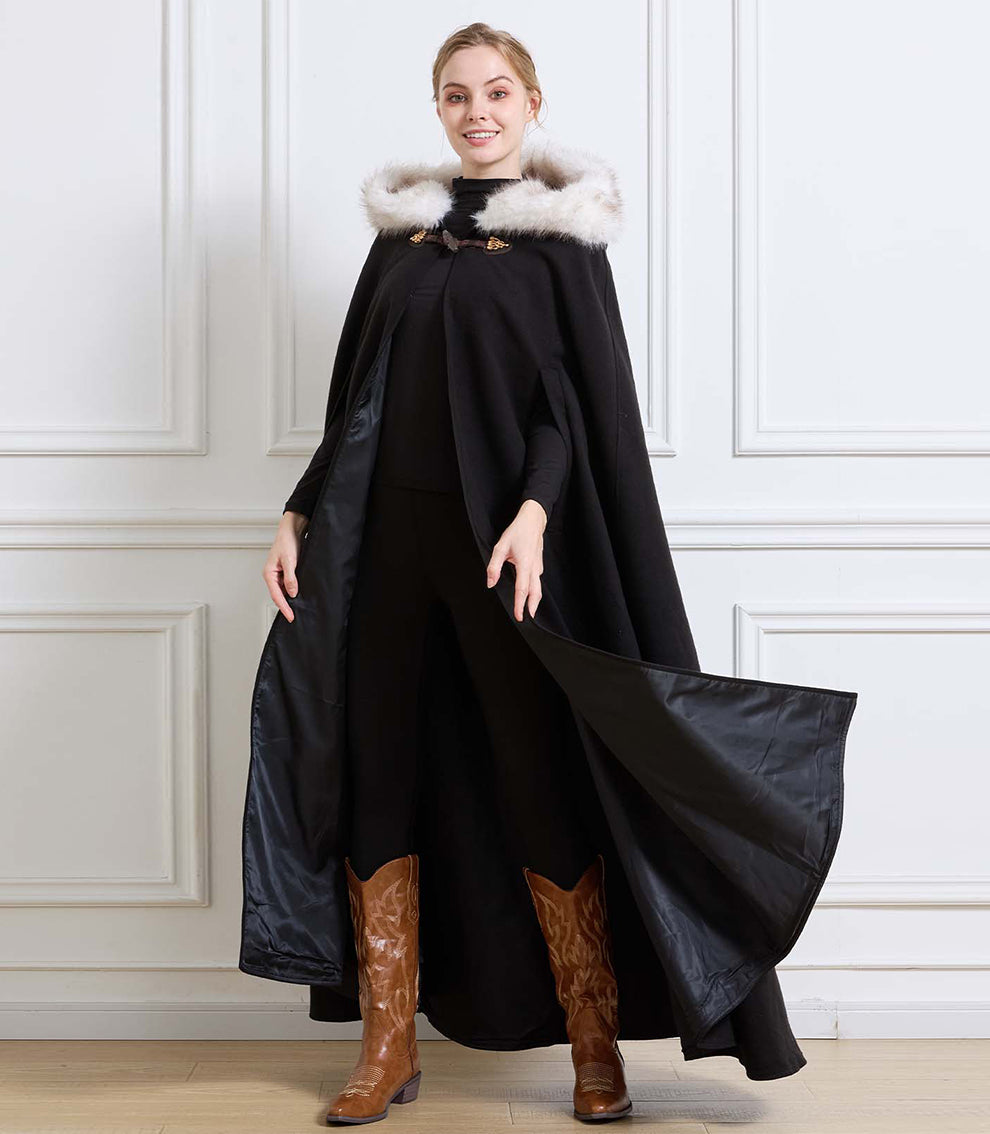 Mittelalterlicher Kapuzenumhang für Castlecore & Gothic Cosplay