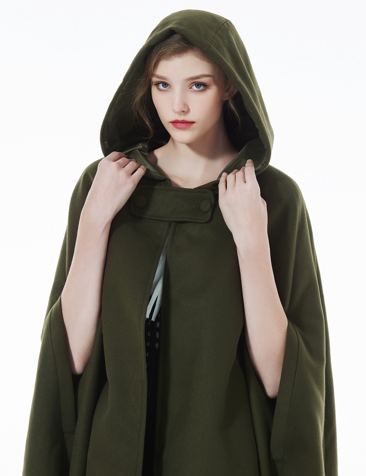 Eleganter Kapuzenumhang für Damen – Hochzeits- und Halloween-Umhang