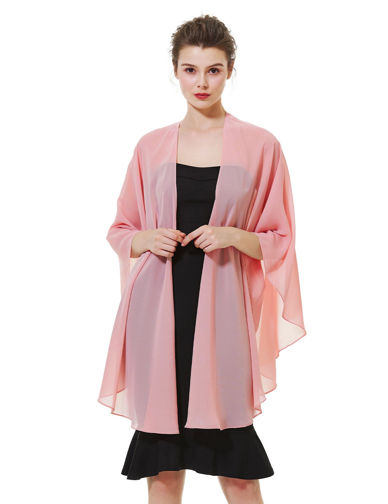 Elegant Chiffon Wedding Shawl - Bridal Evening Scarf Wrap