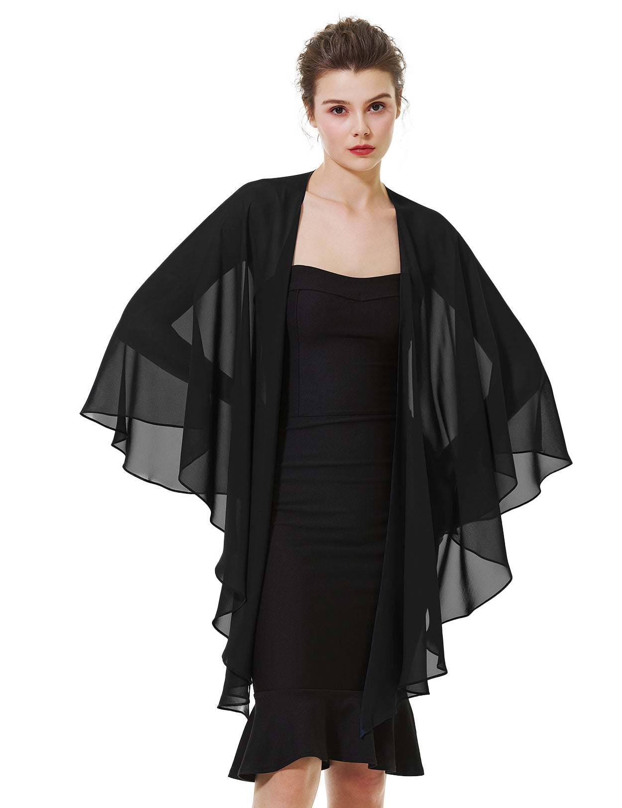 Eleganter Chiffon-Hochzeitsschal für Abendkleider