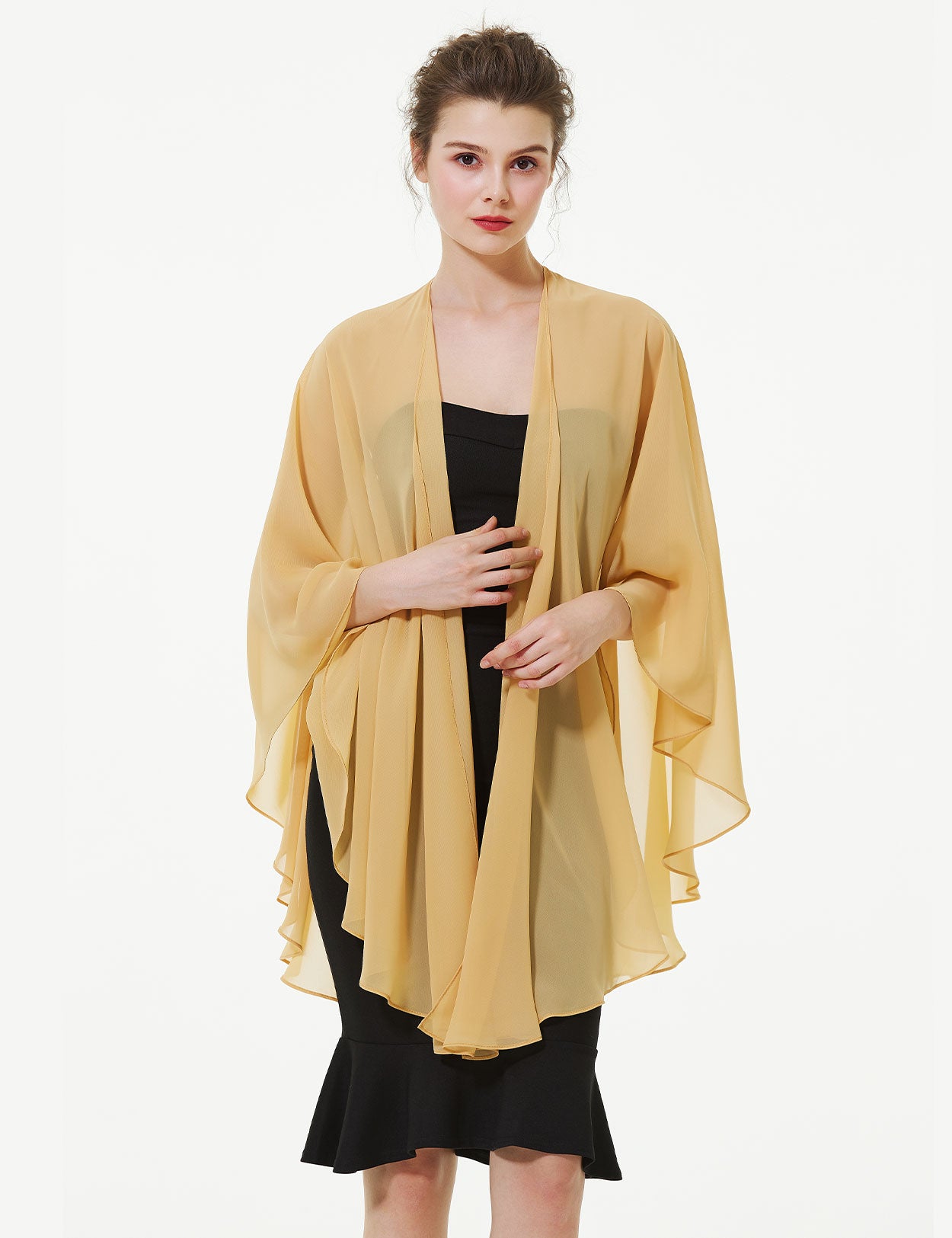 Elegant Chiffon Wedding Shawl - Bridal Evening Scarf Wrap