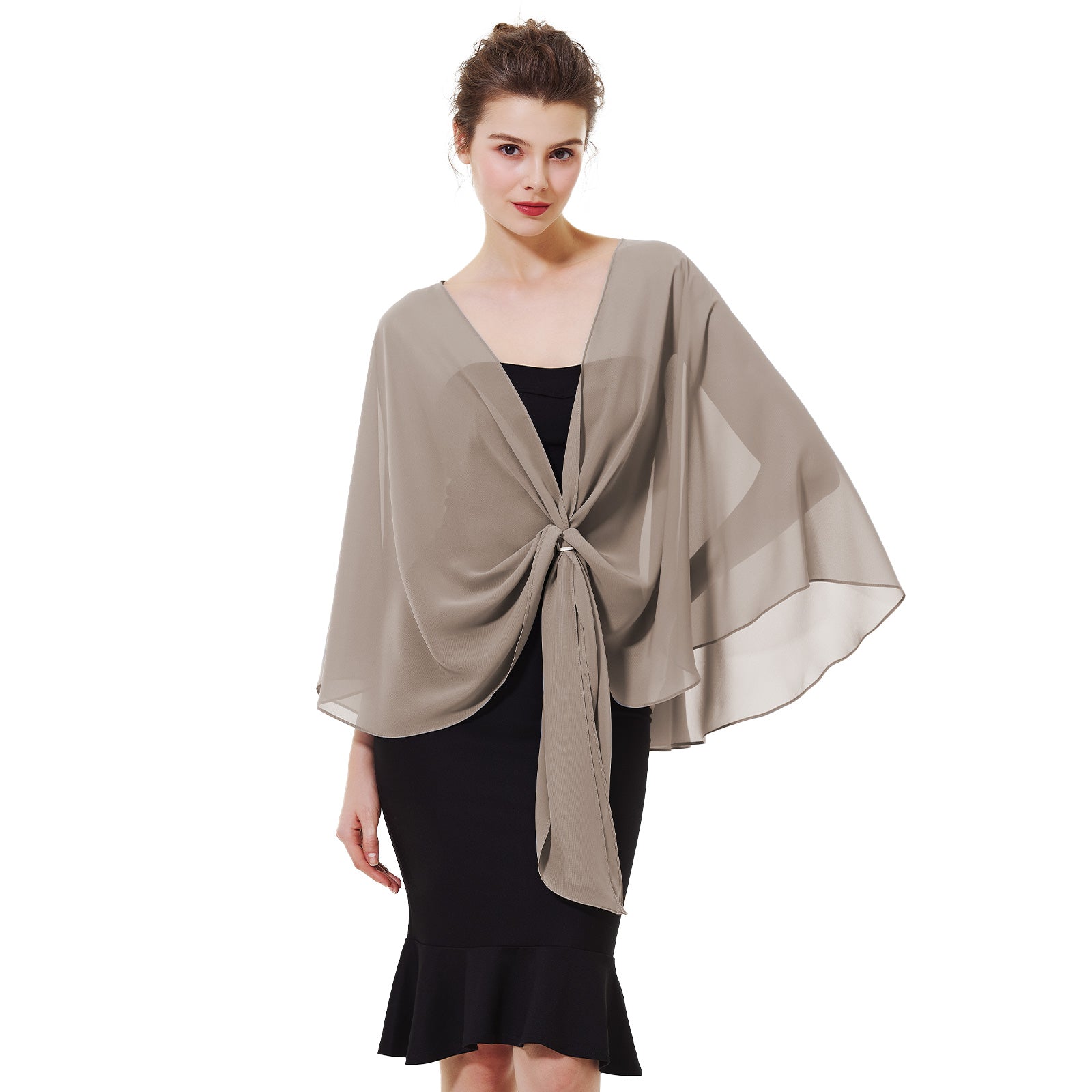 Eleganter Chiffon-Hochzeitsschal für Abendkleider