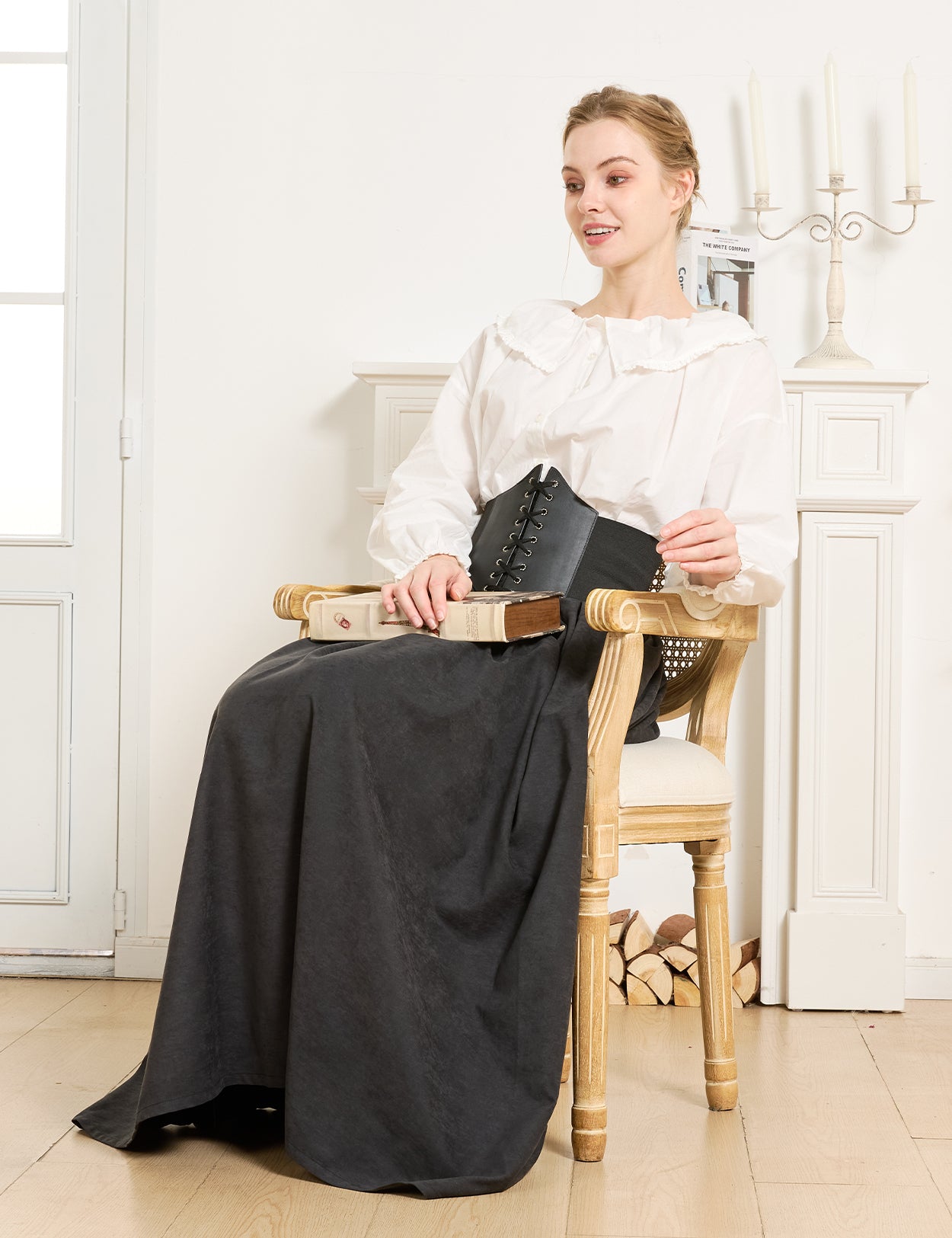 Mittelalterlicher Rock mit Taschen – Elastischer Bund