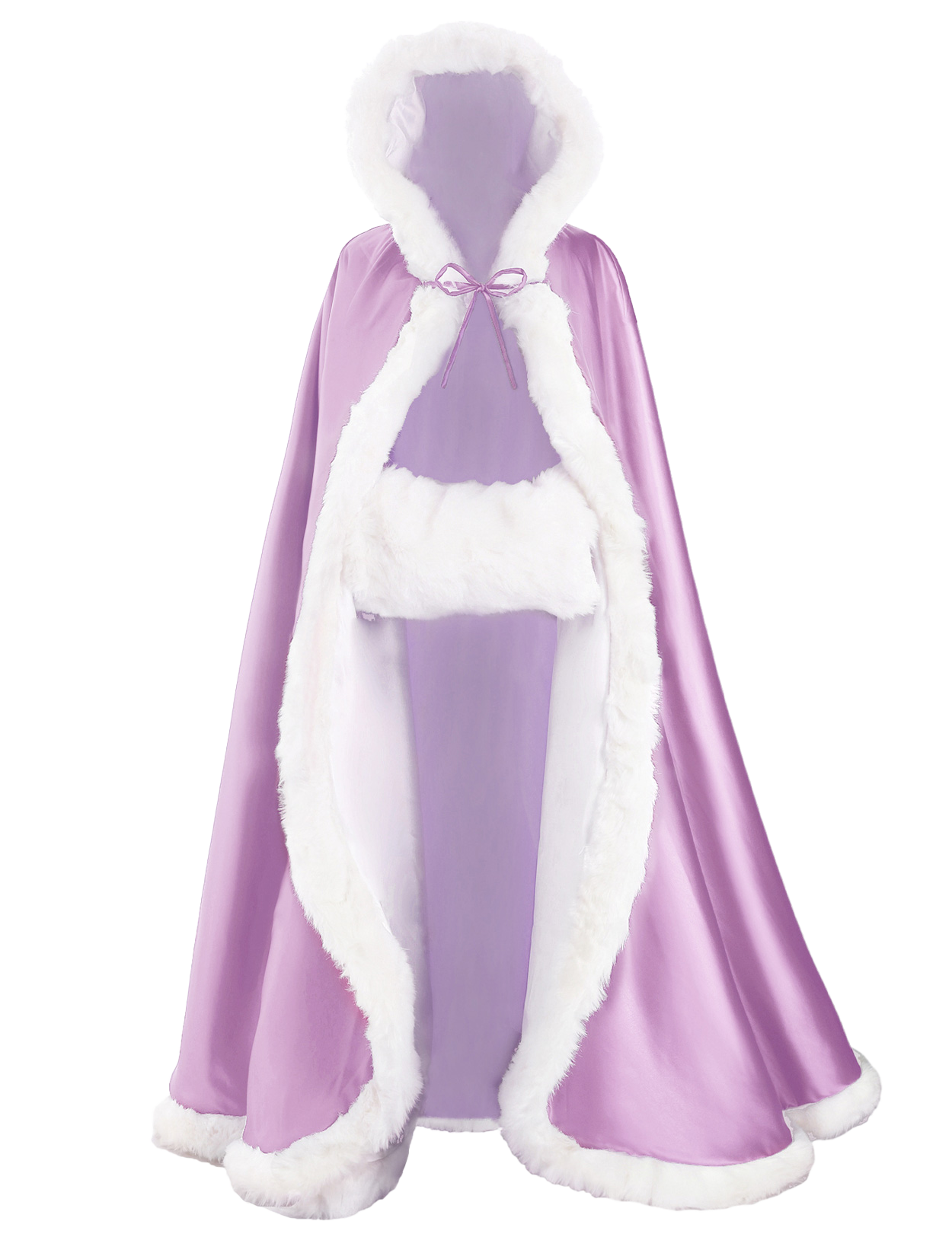 Reversible Wedding Cape with Fur Trim & Hood