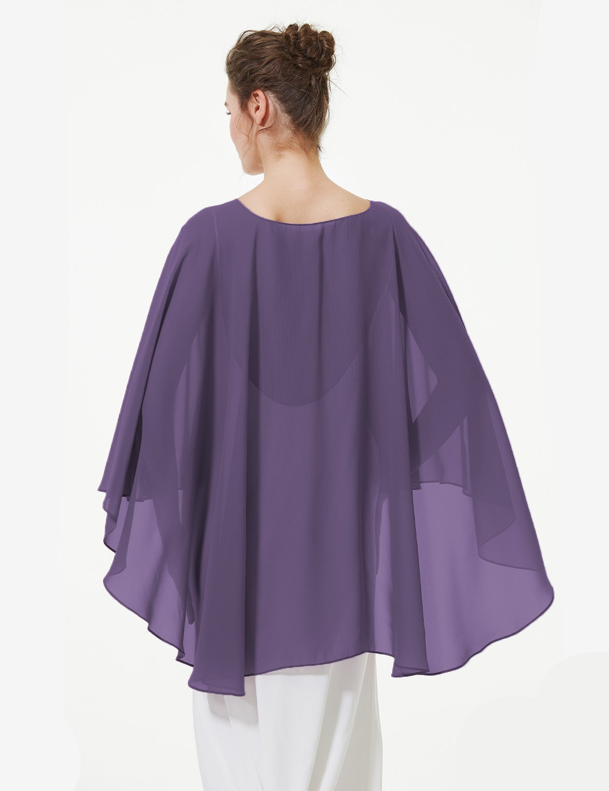 Cape en mousseline pour femme | Étole transparente et châle de soirée pour mariage d'automne