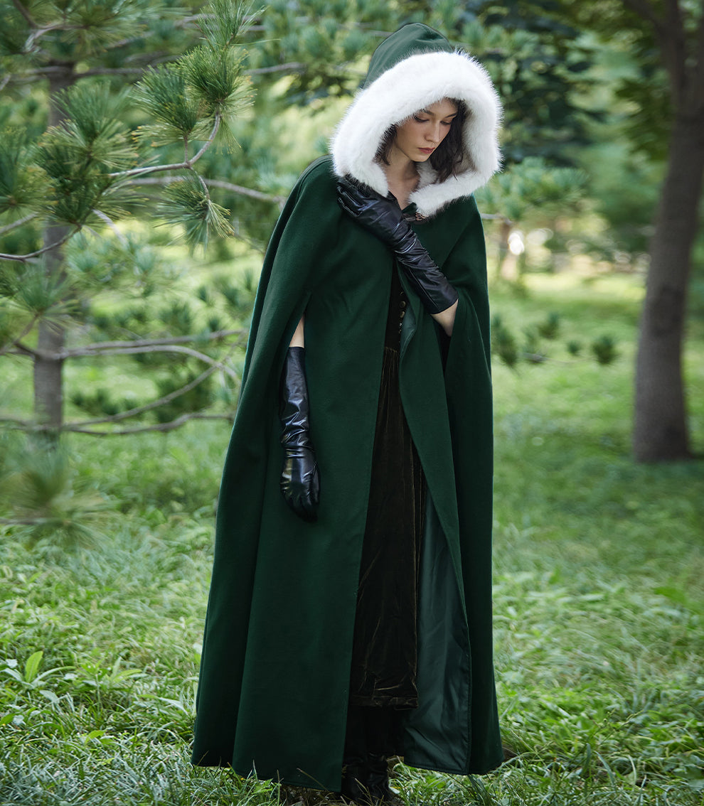 Mittelalterlicher Kapuzenumhang für Castlecore & Gothic Cosplay