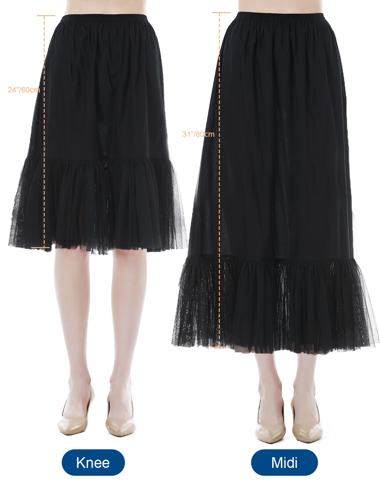 Jupe trapèze médiévale en coton pour femme