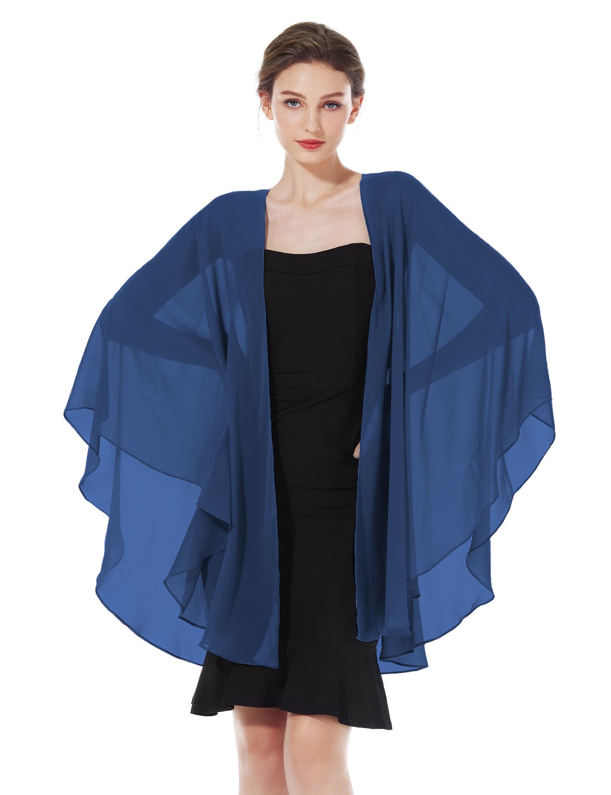 Elegant Chiffon Wedding Shawl - Bridal Evening Scarf Wrap