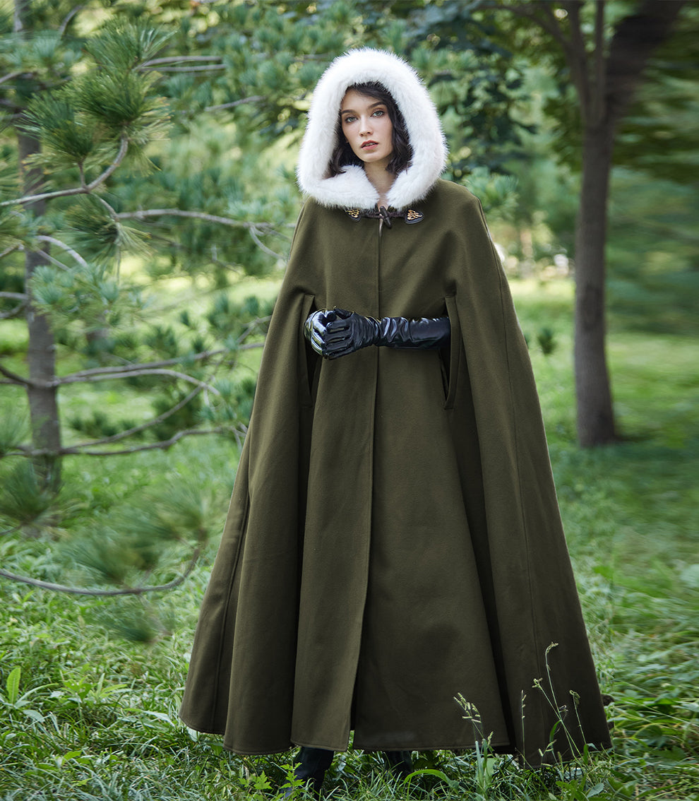 Mittelalterlicher Kapuzenumhang für Castlecore & Gothic Cosplay