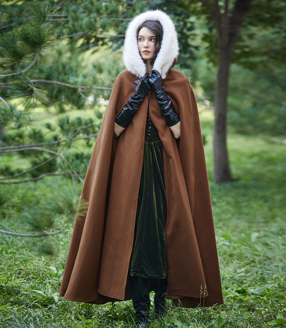 Mittelalterlicher Kapuzenumhang für Castlecore & Gothic Cosplay