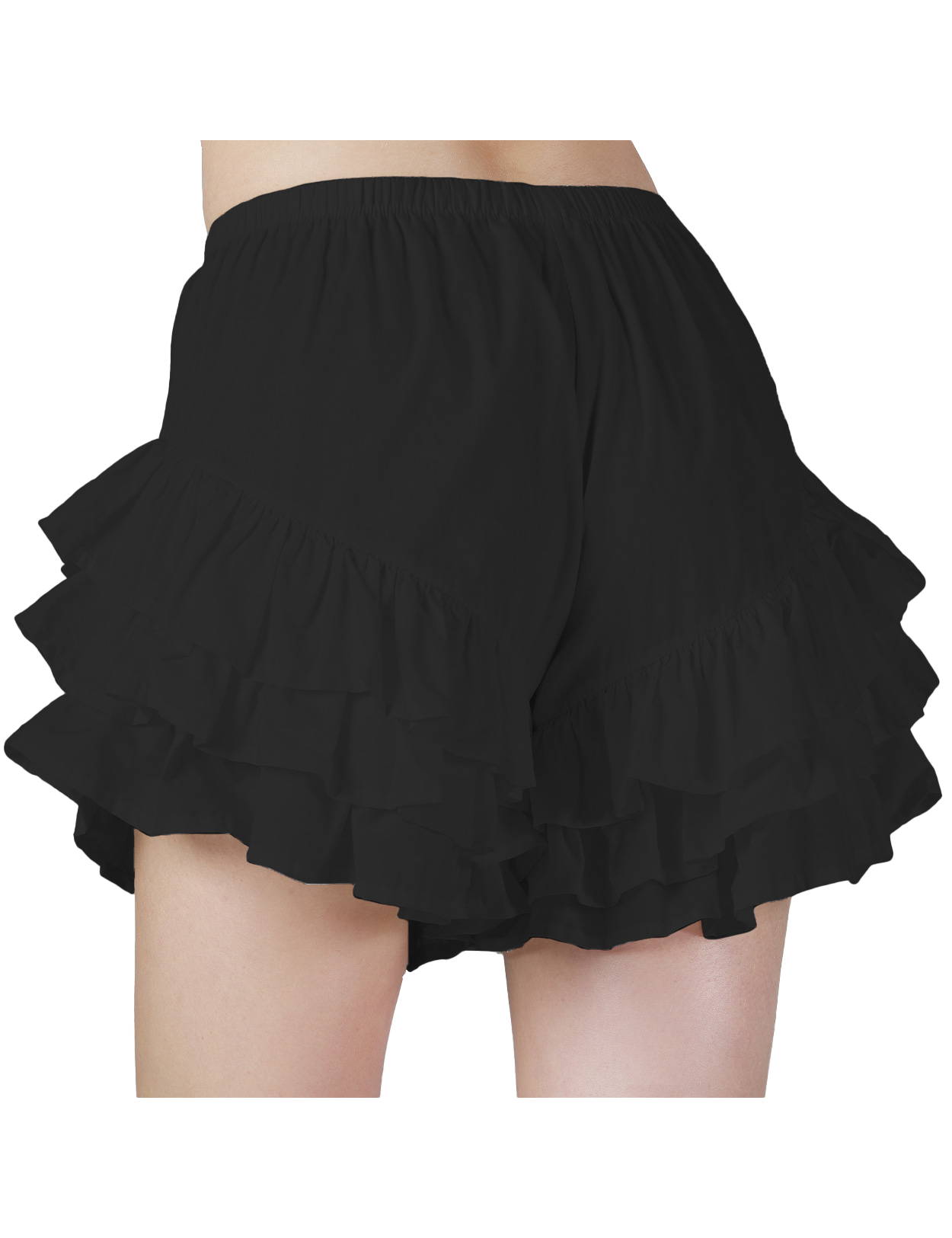 Short bouffant à volants 100 % coton pour femme - Vêtements de nuit et de détente