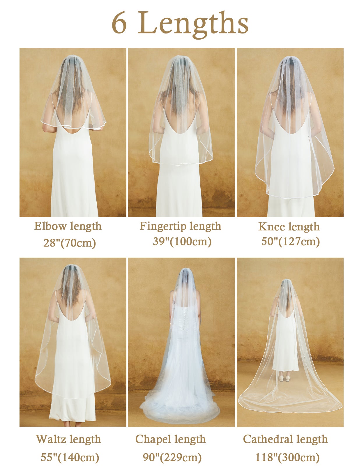 Single Layer Pearl Bridal Veil with Metal Comb - Elegant Wedding Accessory (2 Colors / 6 Lengths)