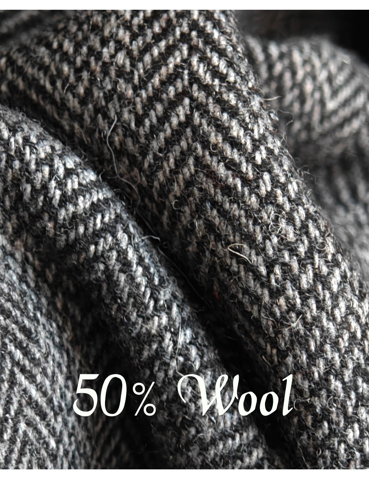 Cape à capuche en tweed pour femme avec ceinture et doublure en satin