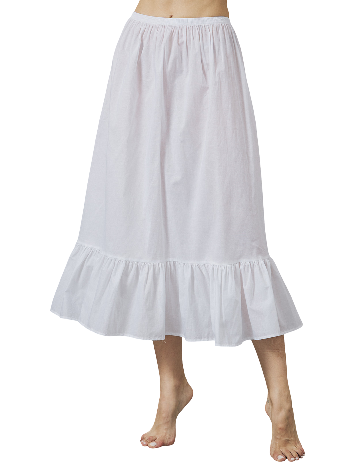 Jupon demi-jupe en coton vintage - Jupon pour robes, confortable et respirant
