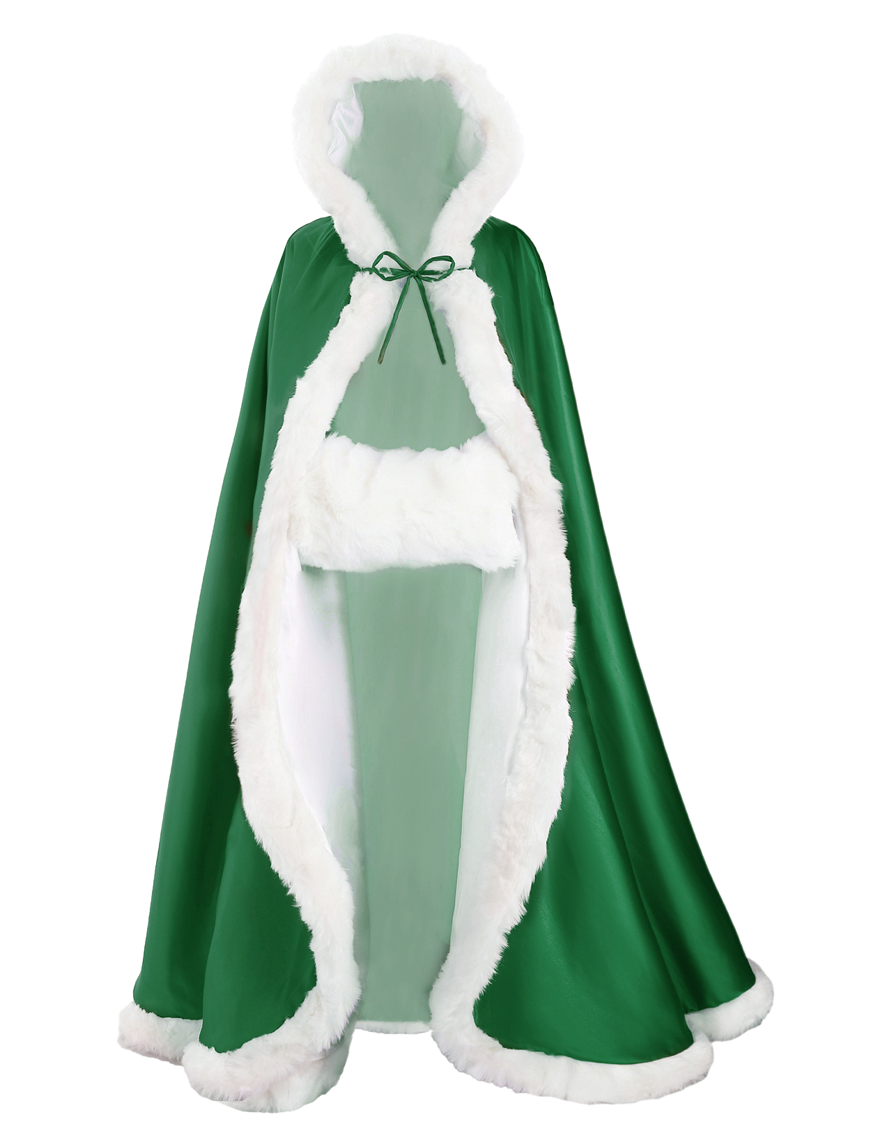 Reversible Wedding Cape with Fur Trim & Hood