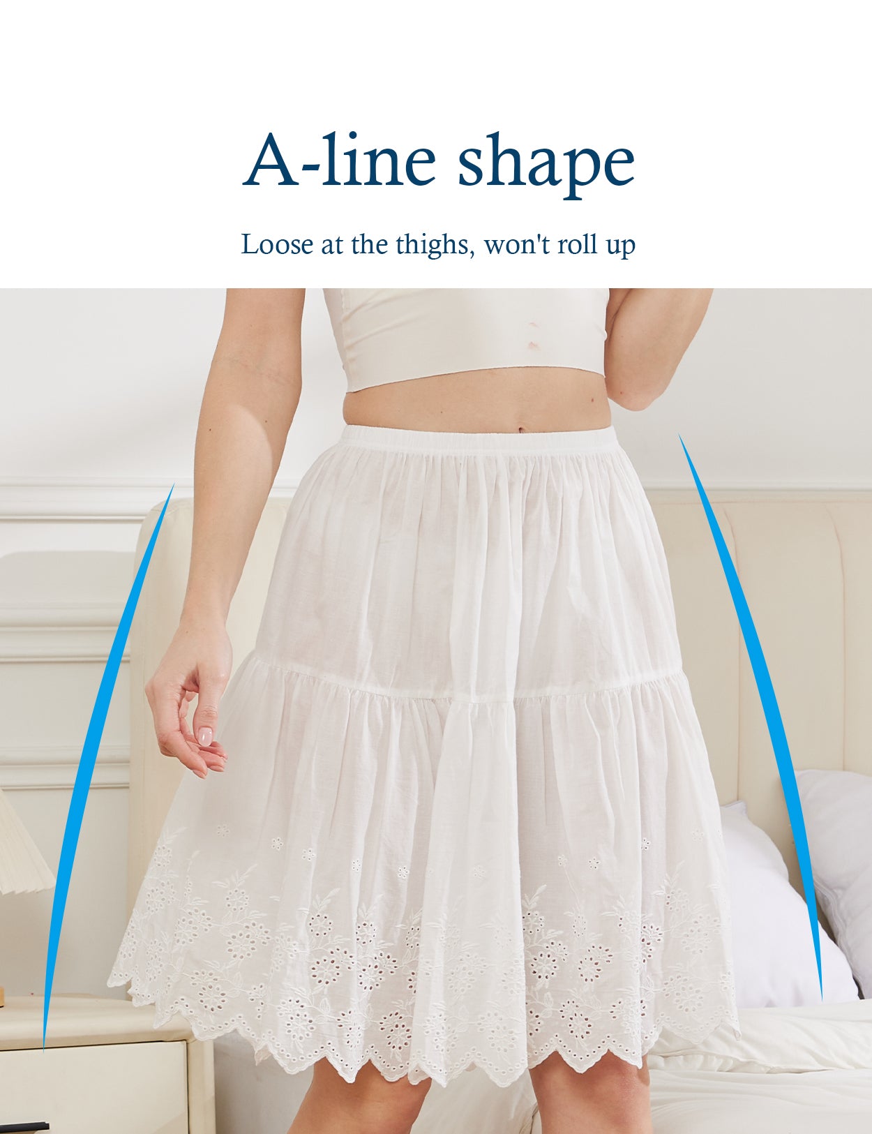 Vintage Lace Trim Cotton Underskirt