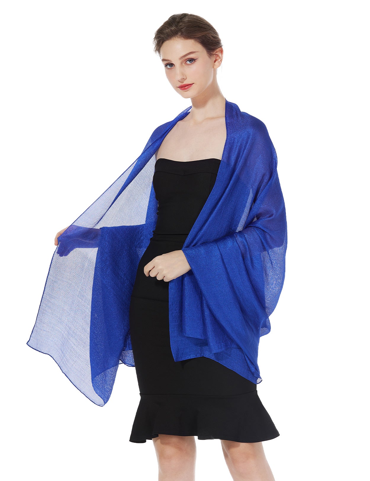 Elegant Silky Scarf for Wedding & Evening Dress, Lightweight Shawl Wrap