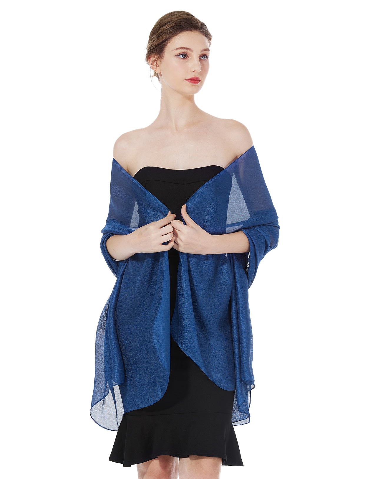 Elegant Silky Scarf for Wedding & Evening Dress, Lightweight Shawl Wrap