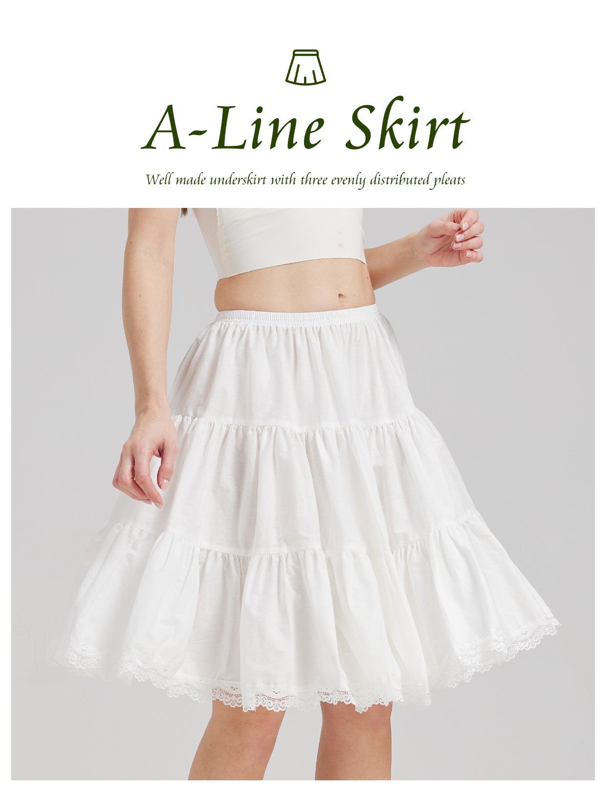 Close-up detail of vintage lace trim on cotton slip extender showing intricate lace pattern and quality craftsmanship
