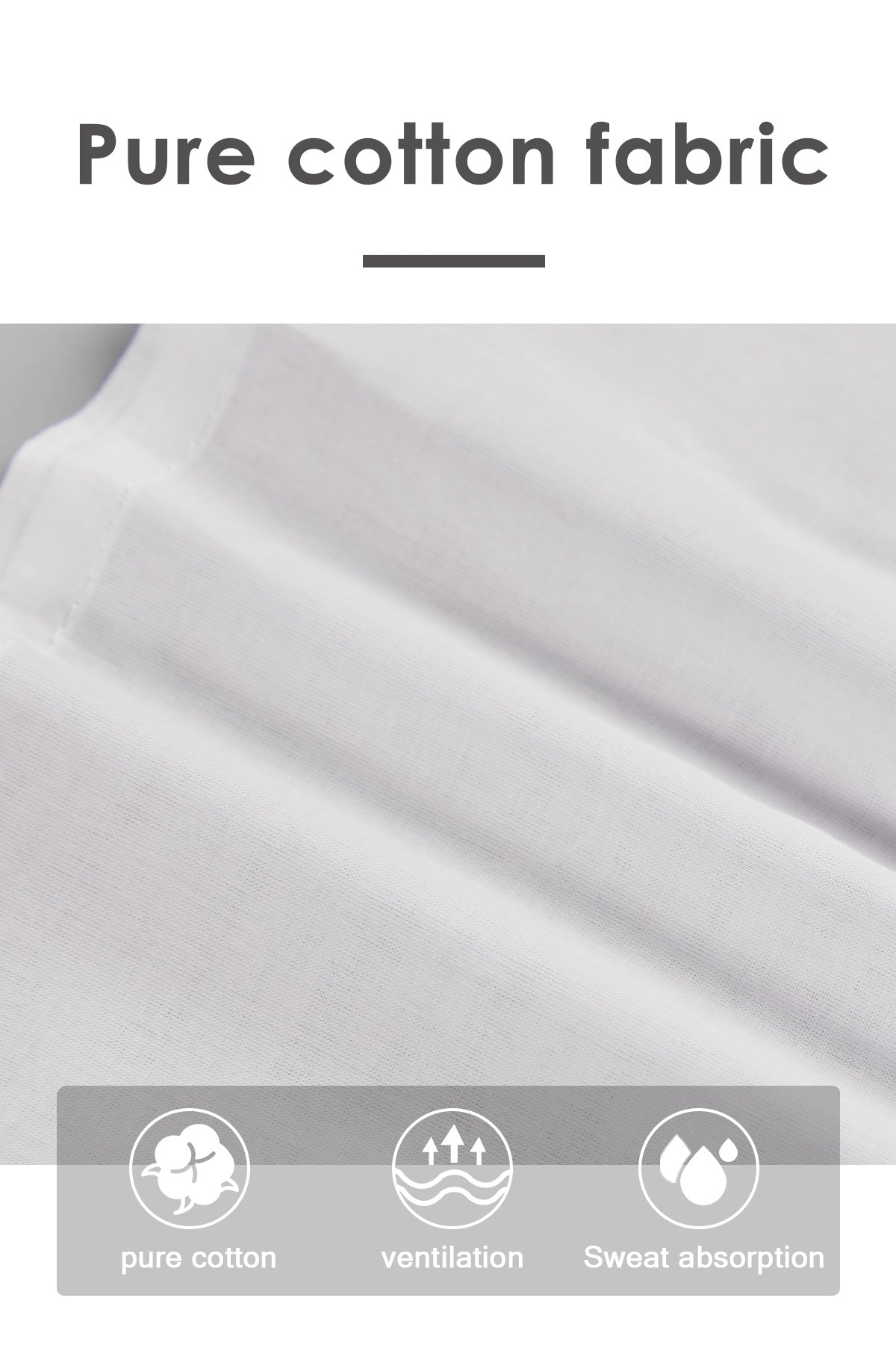 Cotton fabric texture detail showing breathable weave pattern